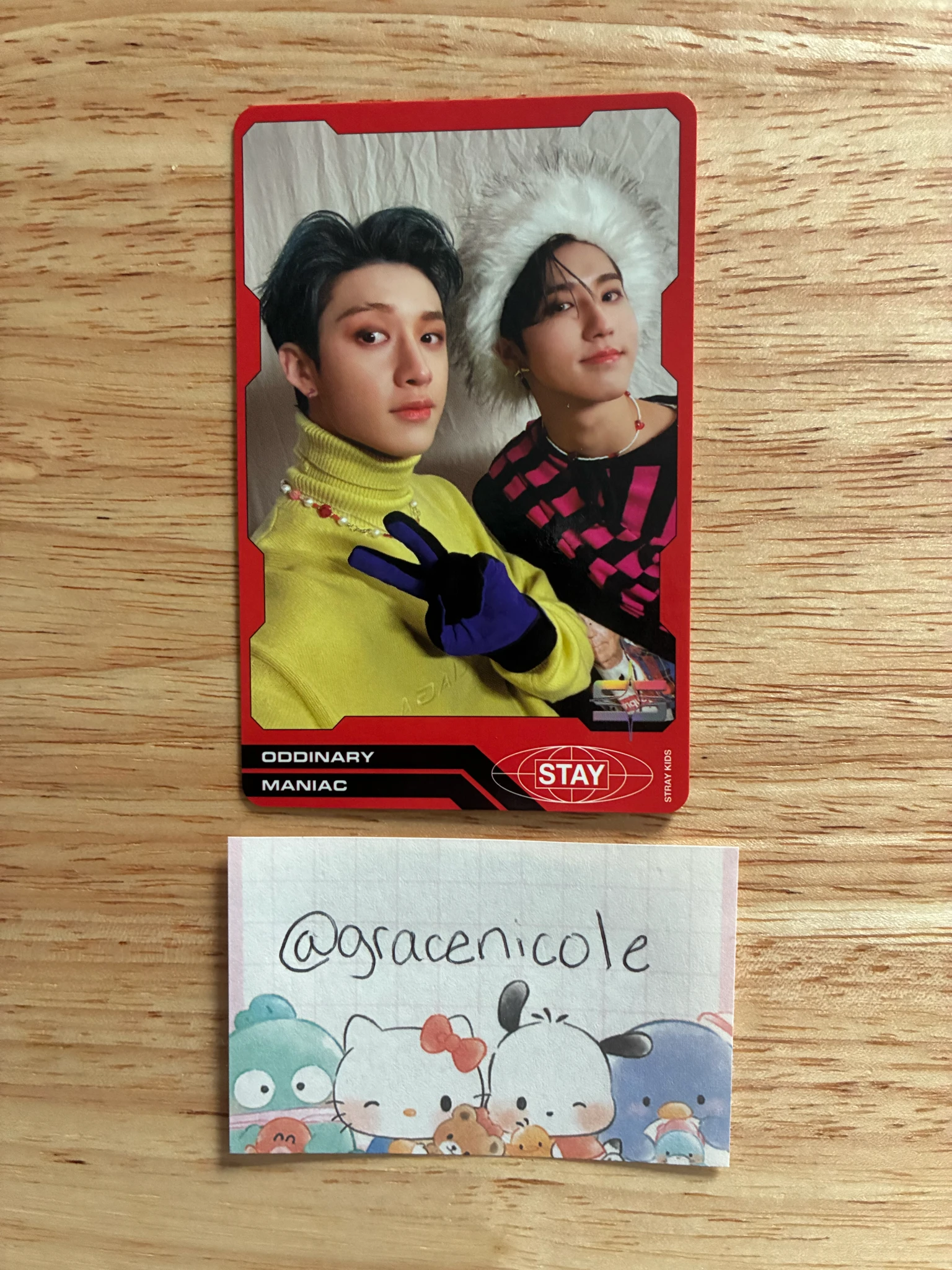 Stray Kids Stray Kids - Bang Chan & HAN - Oddinary Album album photocard pre-order benefit trading card listing photo 1