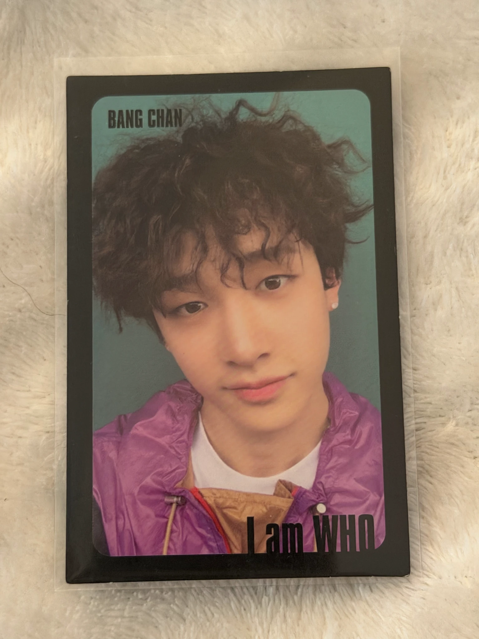 Stray Kids Bang Chan Stray Kids - Bang Chan - I am WHO? Album album photocard B version 'selfie' version bad image - replace listing photo 1