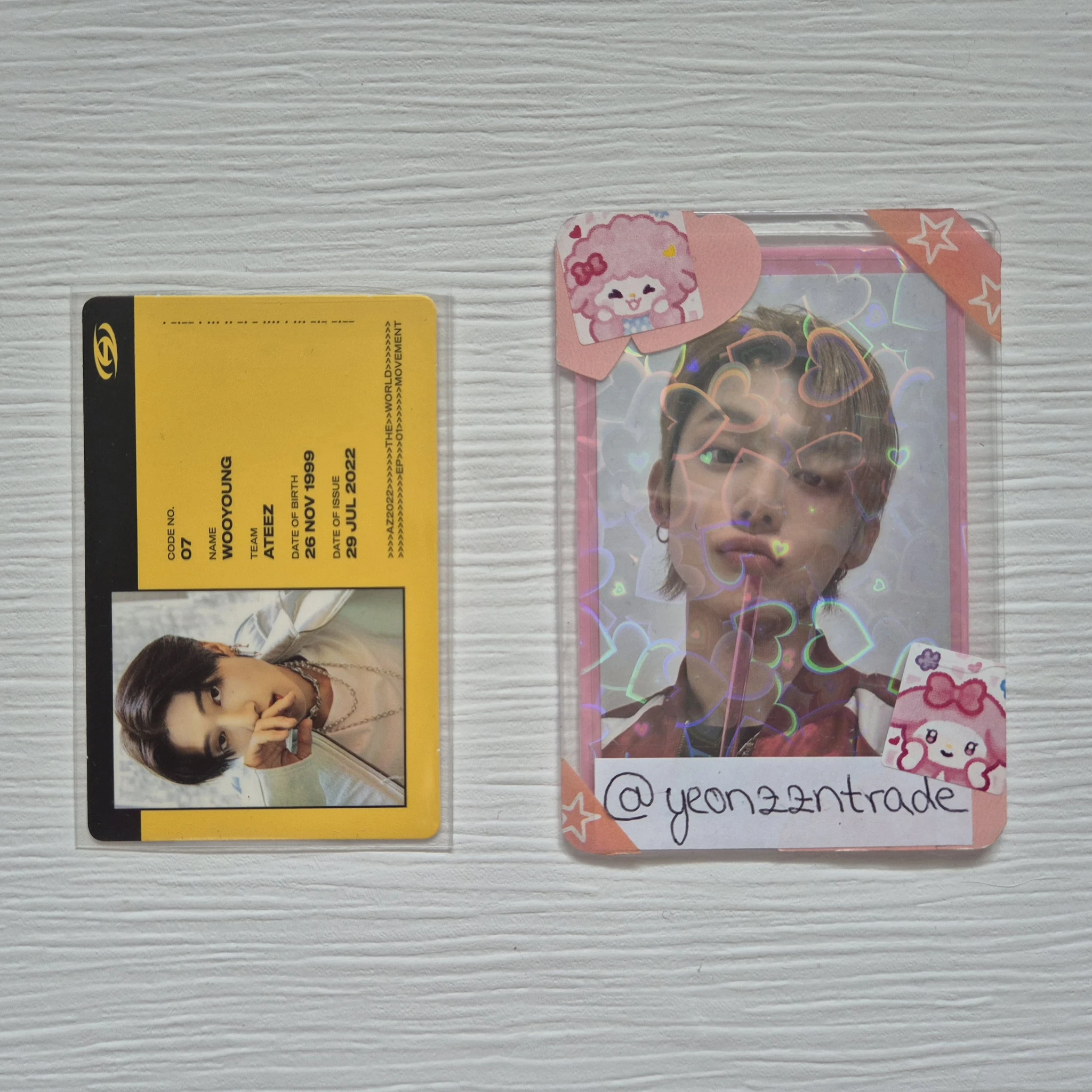 ATEEZ Wooyoung ATEEZ - Wooyoung - THE WORLD EP.1 : MOVEMENT Album album photocard diary version id card listing photo 1