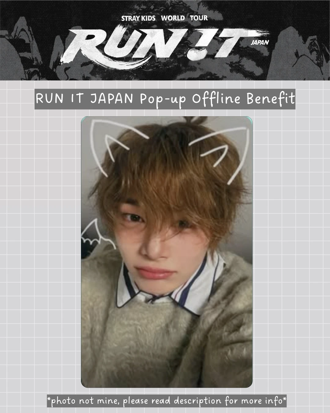 Stray Kids I.N Stray Kids - I.N - RUN IT World Tour Event japan purchase benefit offline pop-up listing photo 1