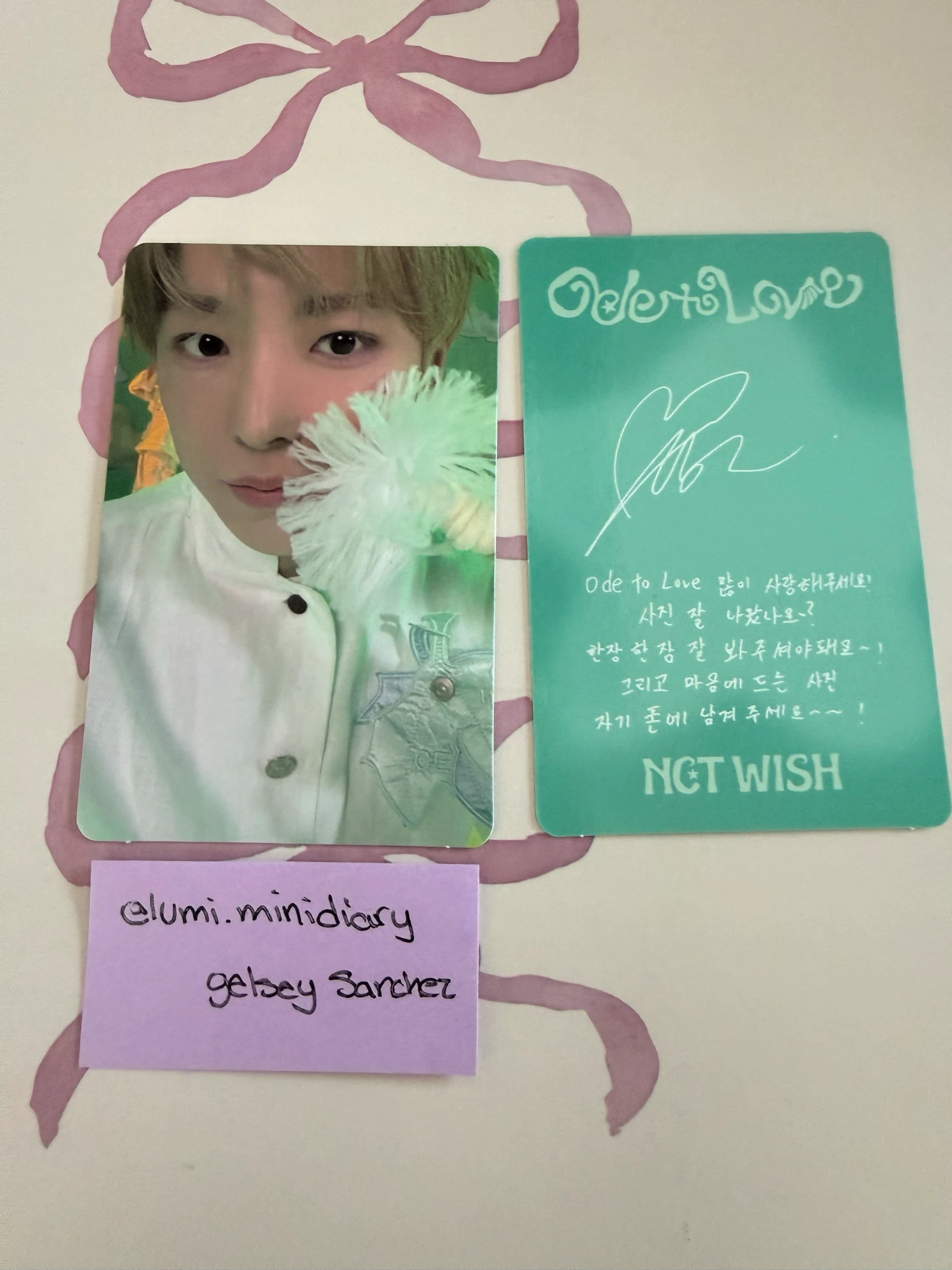 NCT WISH Yushi NCT WISH - Yushi - Ode to Love Album jewel case version member version album photocard listing photo 1