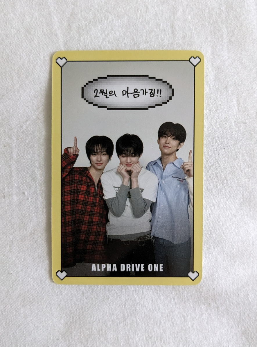 ALPHA DRIVE ONE ALPHA DRIVE ONE - Anxin & Sanghyeon & Geonwoo - DICON VOLUME Nº33: HEARTS GROW ONE (B) Other photocard set photocard calendar dicon listing photo 1