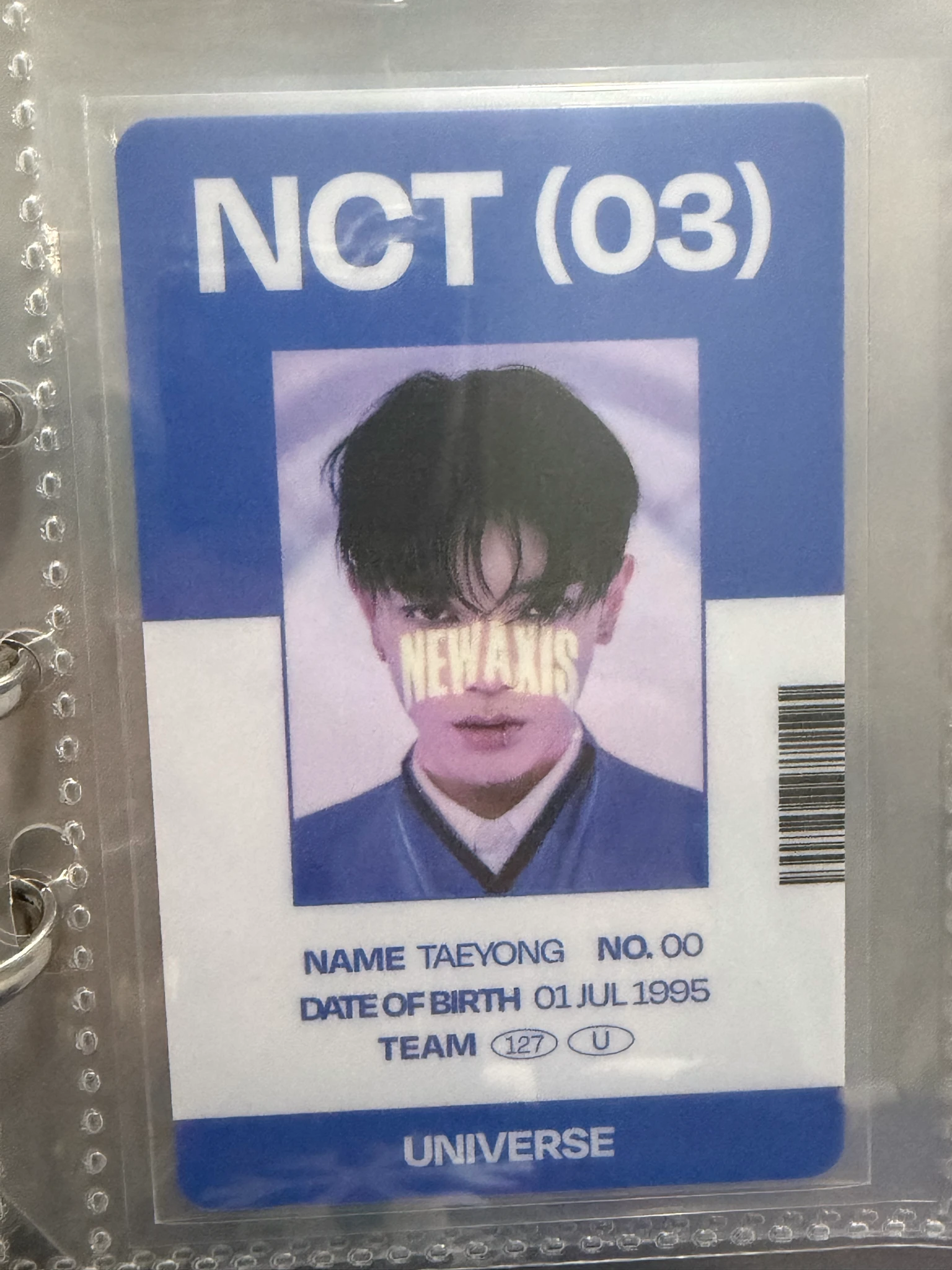 NCT Taeyong NCT - Taeyong - Universe MD Other id card merch photocard pvc card trading card listing photo 1