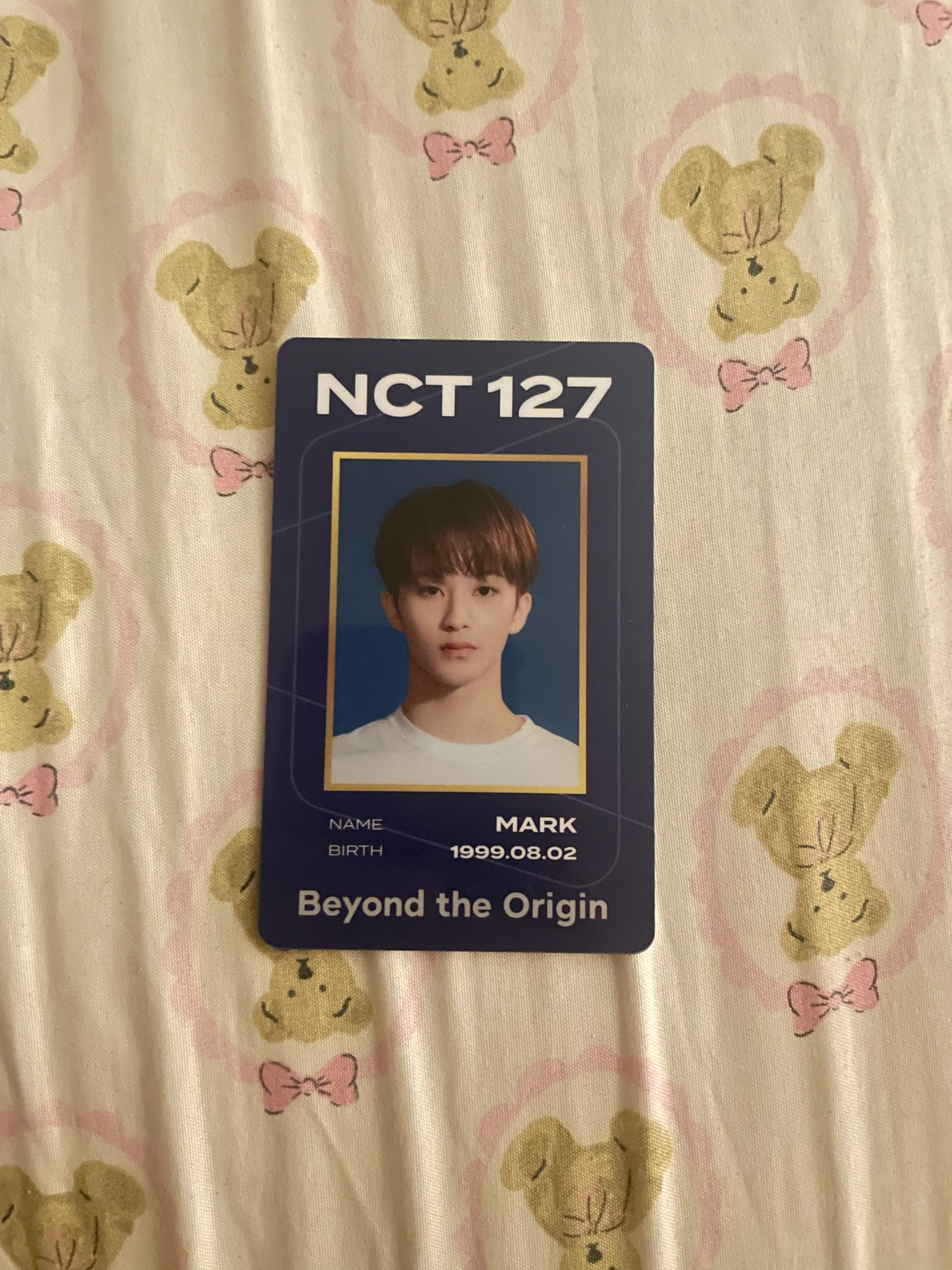 NCT 127 Mark NCT 127 - Mark - Beyond The Origin Event id card bad image - replace deco set merch photocard pvc card lightstick accessory listing photo 1