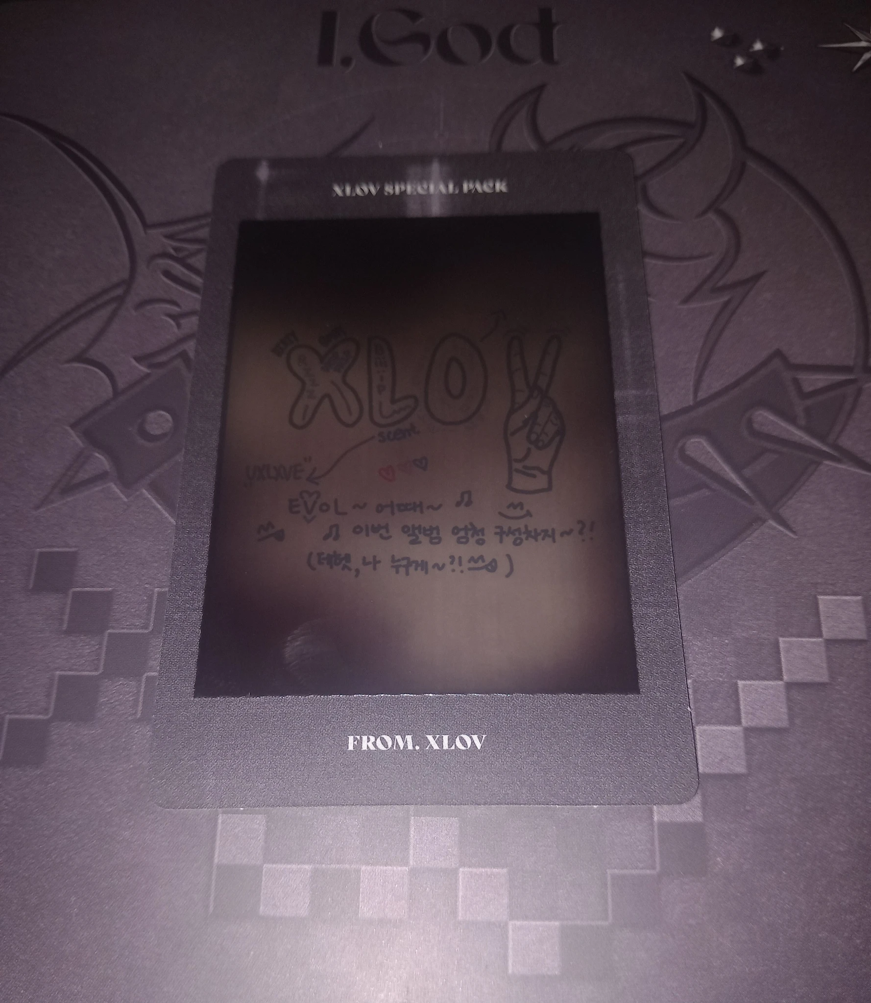 XLOV Hyun XLOV - Hyun - UXLXVE Album album photocard special pack heat photocard message card listing photo 1