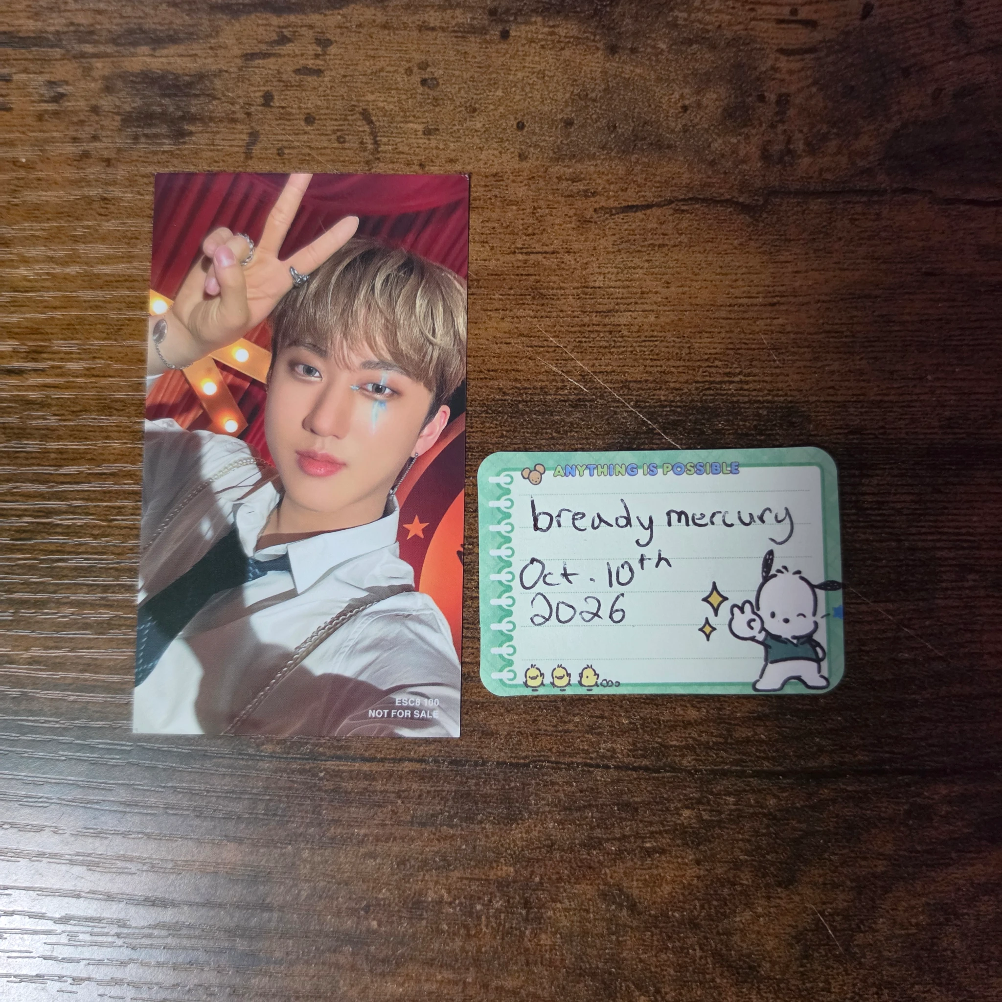 Stray Kids Changbin Stray Kids - Changbin - CIRCUS Album album photocard jpfc (japan fanclub) double-sided listing photo 1