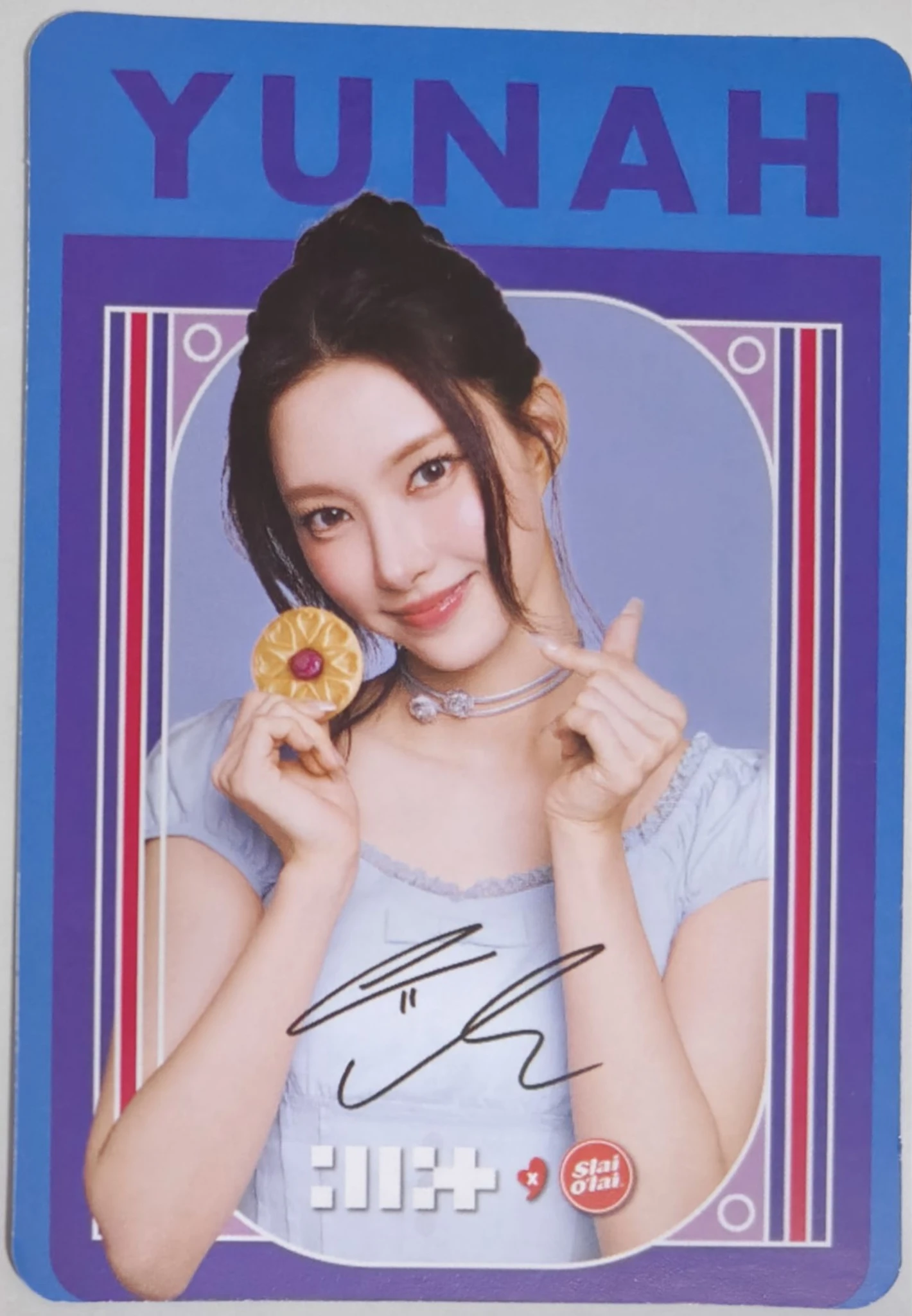 ILLIT Yunah ILLIT - Yunah - ILLIT X Slai O’lai Other brand collaboration purchase benefit printed signature photocard set listing photo 1