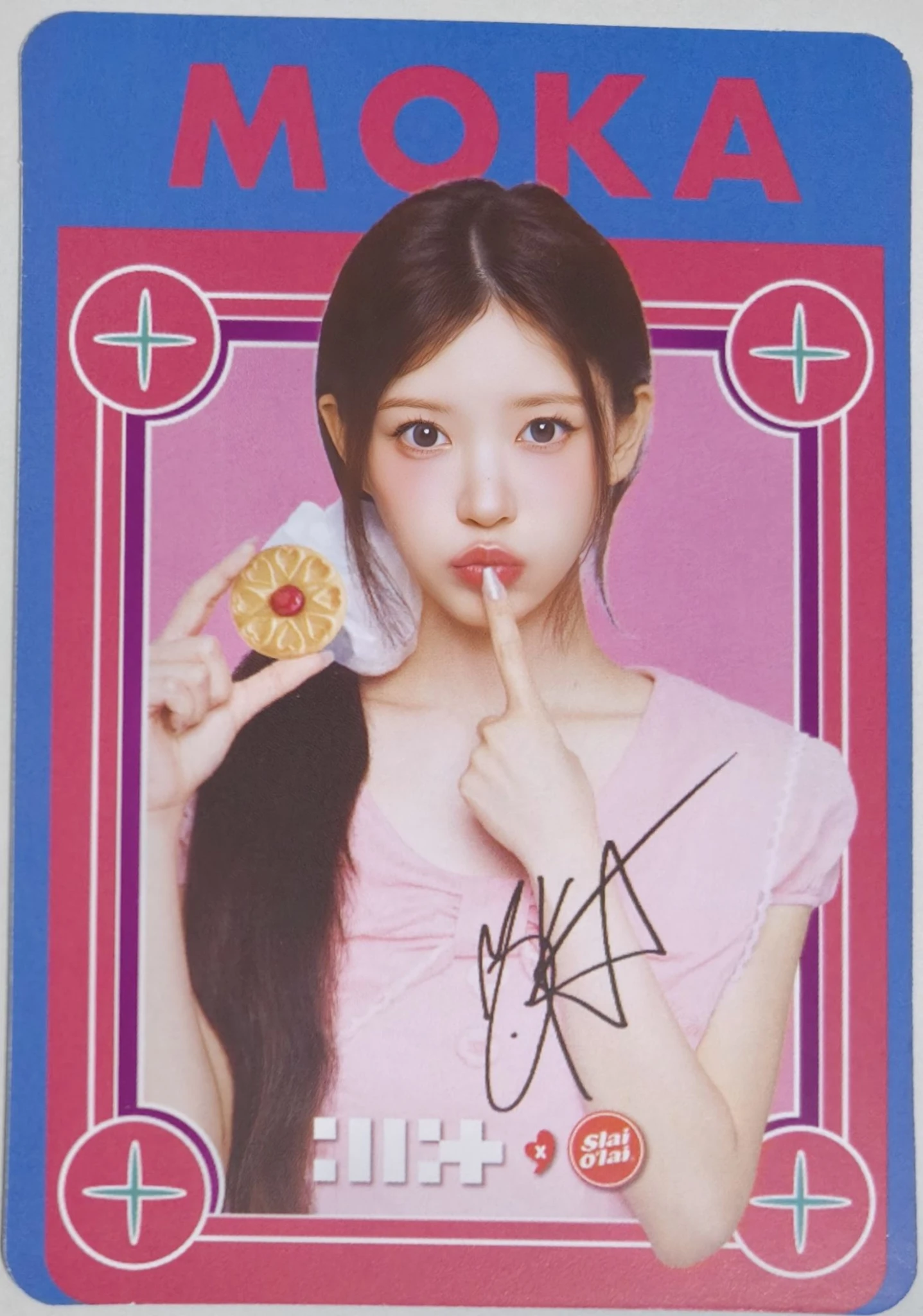 ILLIT Moka ILLIT - Moka - ILLIT X Slai O’lai Other photocard set brand collaboration printed signature purchase benefit listing photo 1
