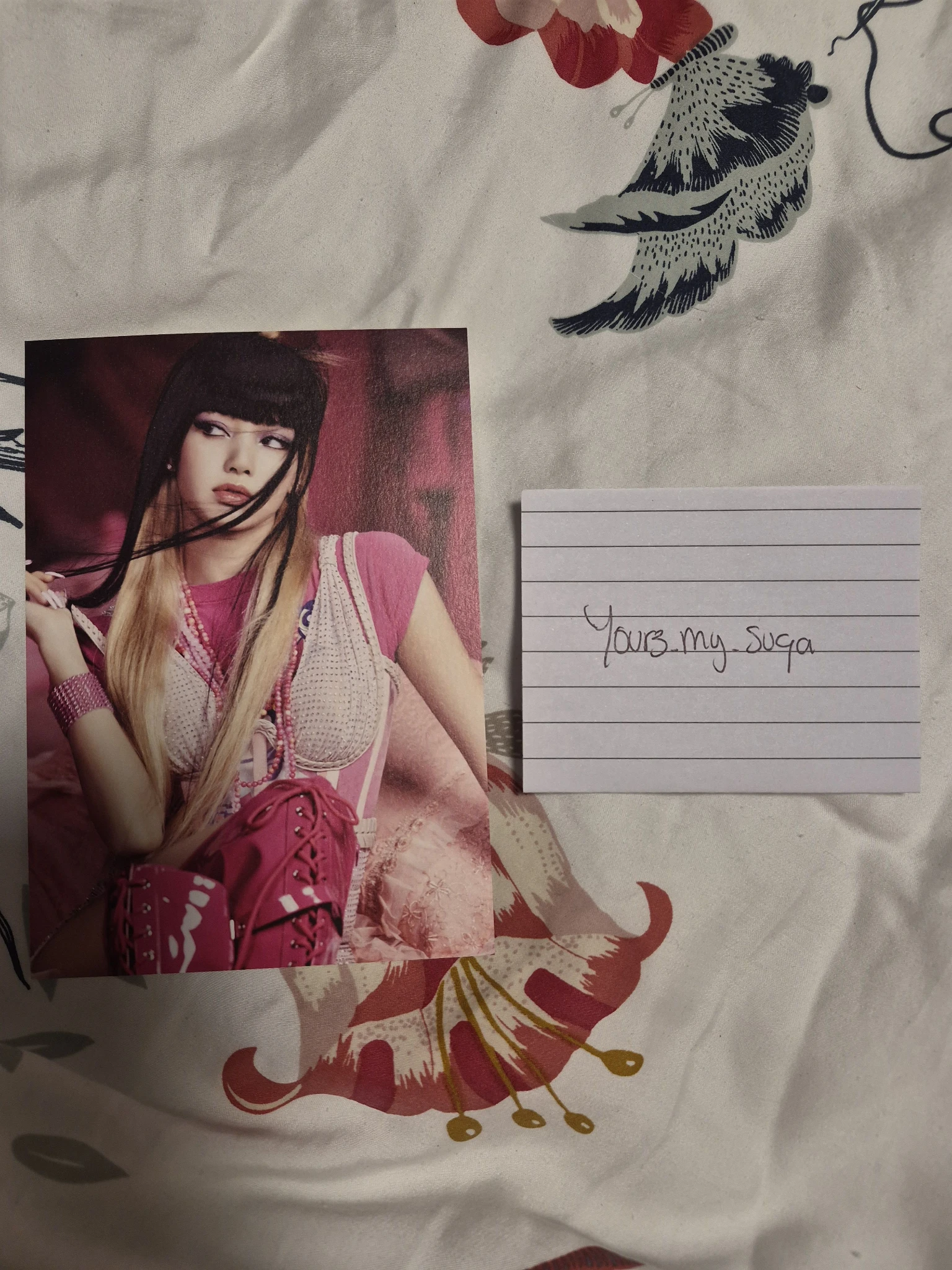 BLACKPINK Lisa BLACKPINK - Lisa - BORN PINK Album album inclusion pink version large postcard listing photo 1