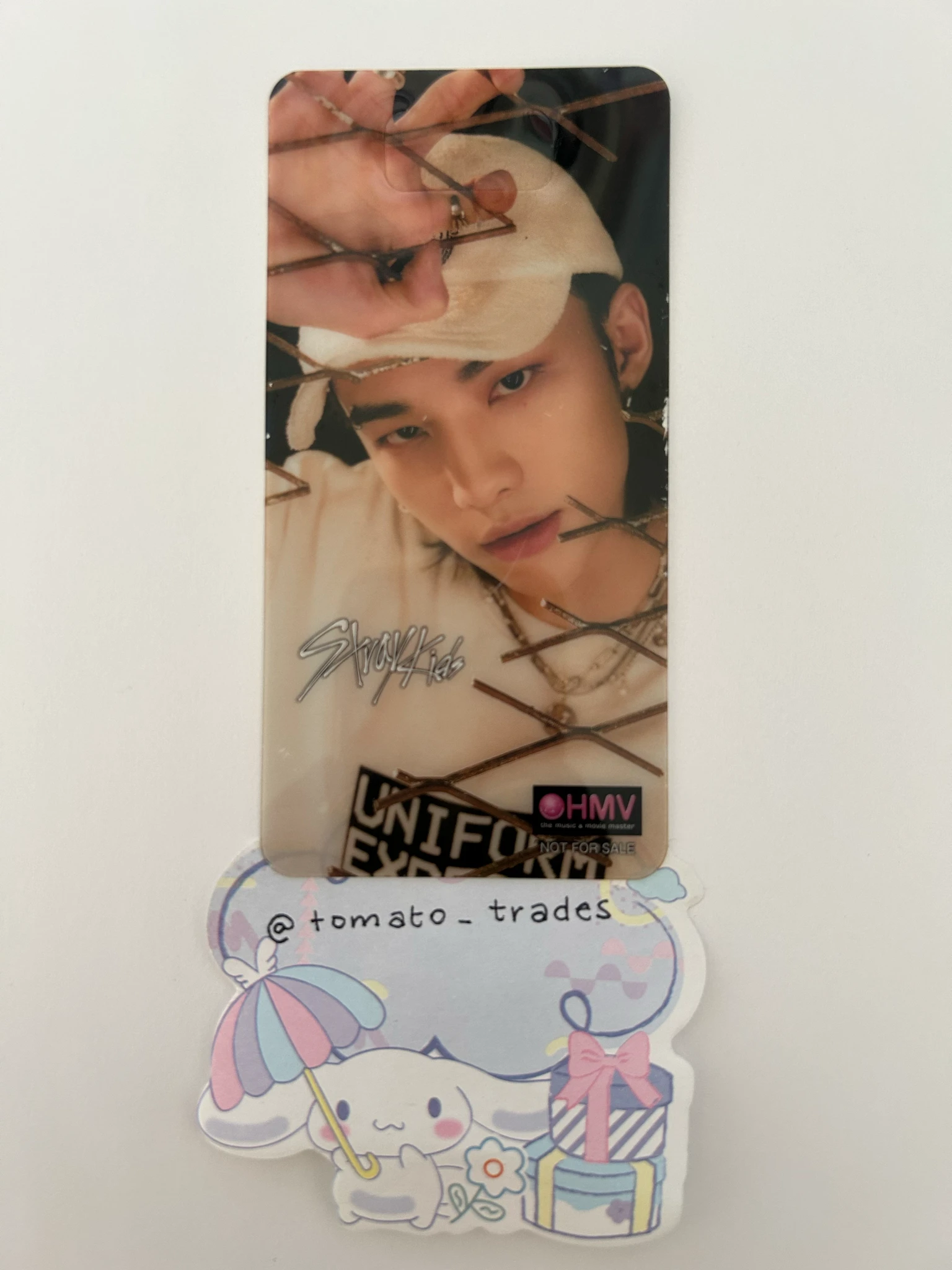 Stray Kids Hyunjin Stray Kids - Hyunjin - Scars / Thunderous (Japanese ver.) Album bookmark transparent/translucent hmv japan pob (pre-order benefit) listing photo 1