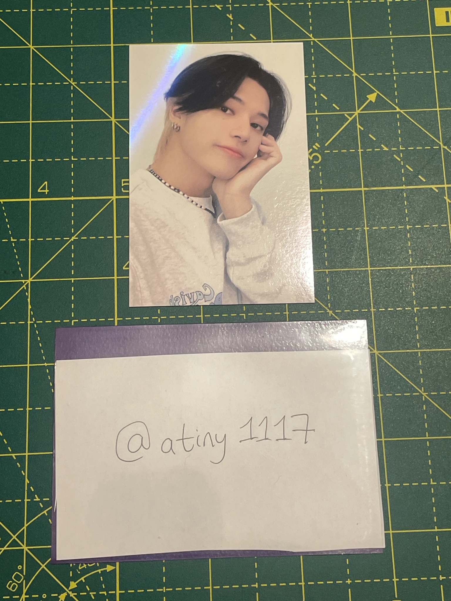 ATEEZ Wooyoung ATEEZ - Wooyoung - ZERO : FEVER Part.2 Album makestar holographic (hologram) round 3 video call/fancall listing photo 1