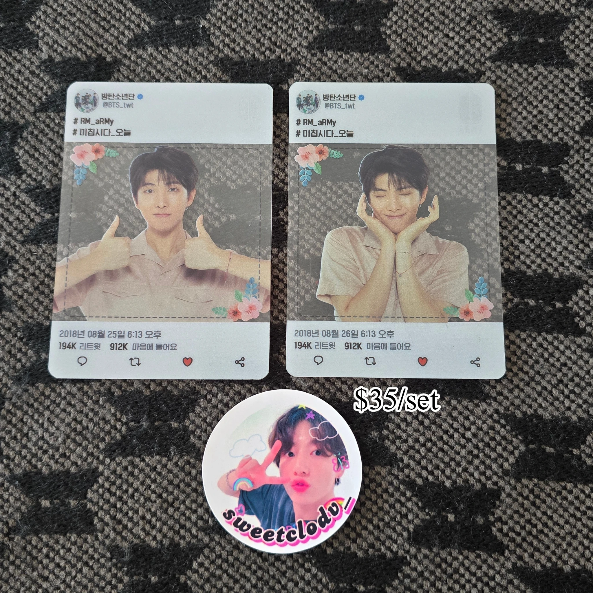 BTS RM BTS - RM - Love Yourself World Tour Event army zone transparent korea listing photo 1