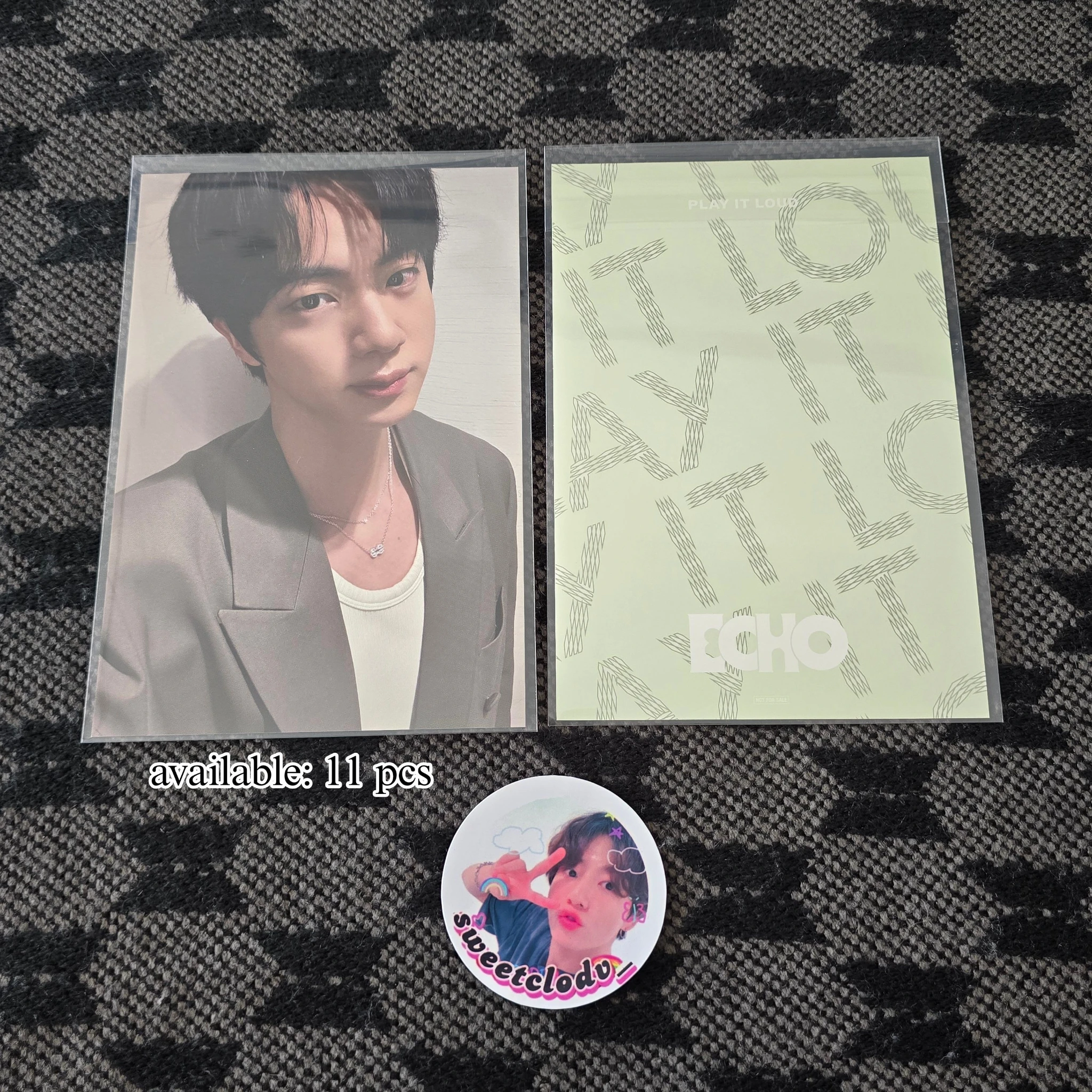 BTS Jin BTS - Jin - Echo Album UMS japan (universal music store) pre-order benefit (pob) solo album postcard listing photo 1