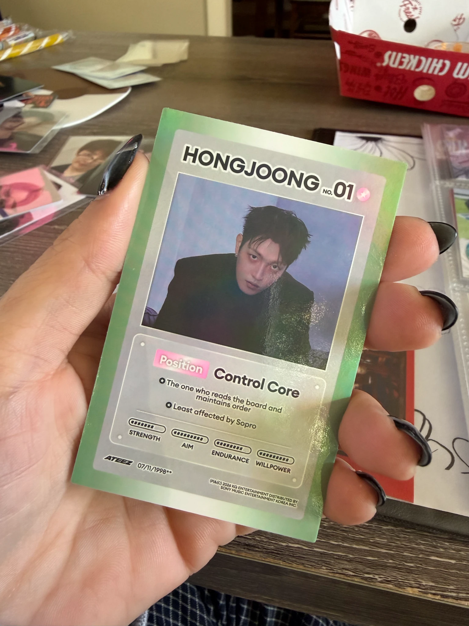 ATEEZ Hongjoong ATEEZ - Hongjoong - GOLDEN HOUR : Part.5 Album album photocard holographic (hologram) diary version character card listing photo 1