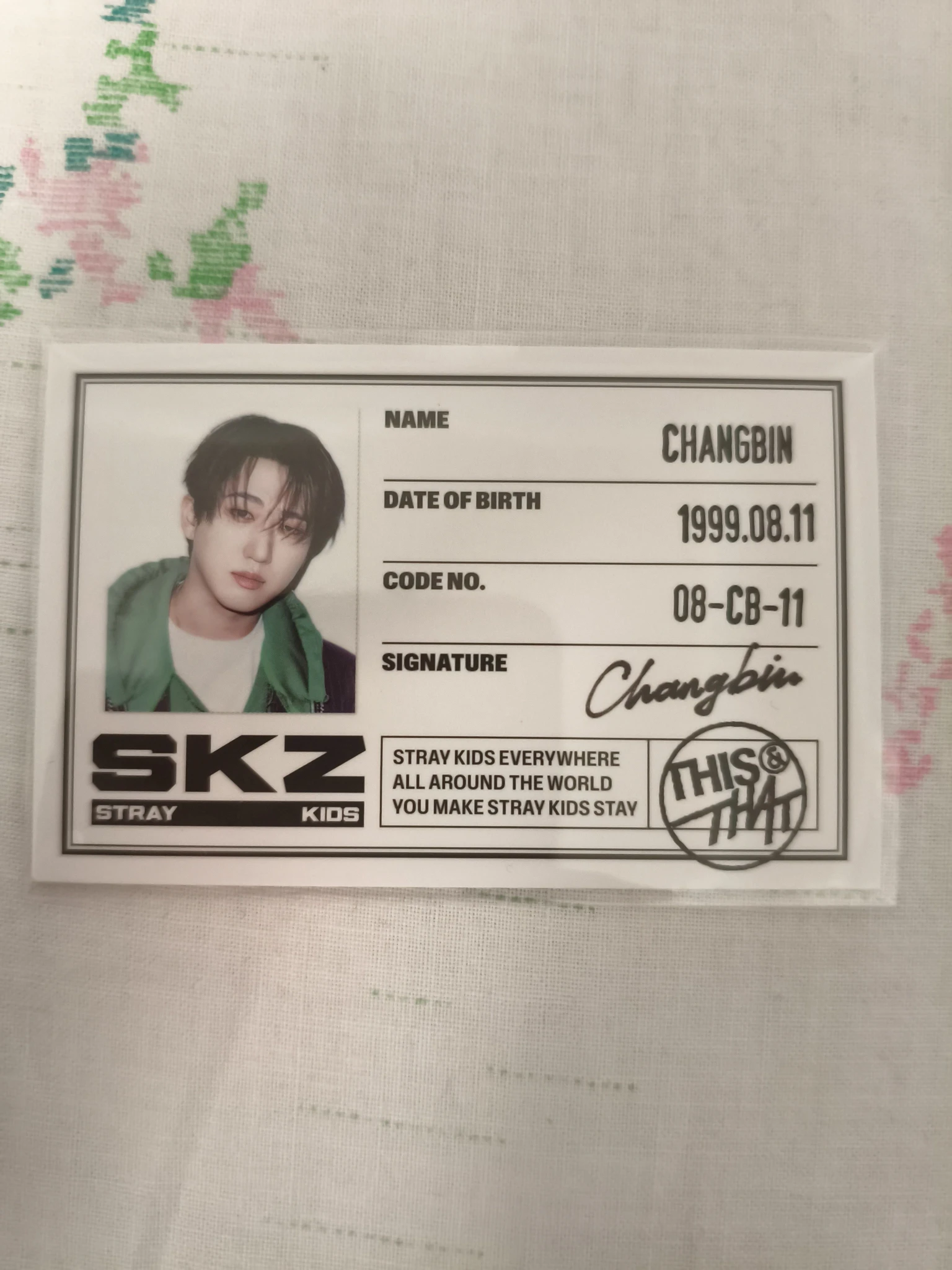 Stray Kids Changbin Stray Kids - Changbin - This & That Album this version id card album photocard listing photo 1