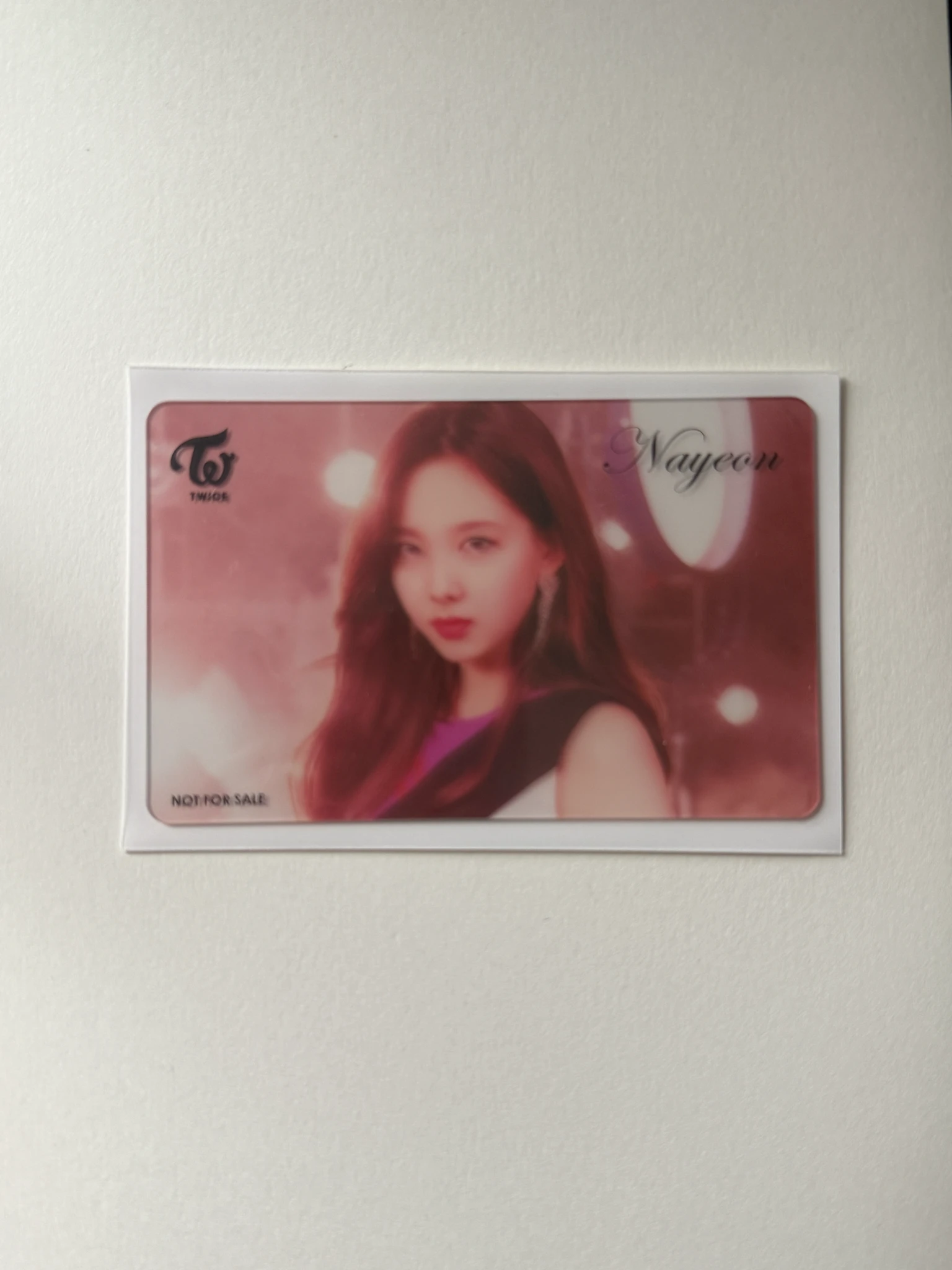 TWICE Nayeon TWICE - Nayeon - Wake Me Up Album lottery japan pvc card horizontal translucent listing photo 1