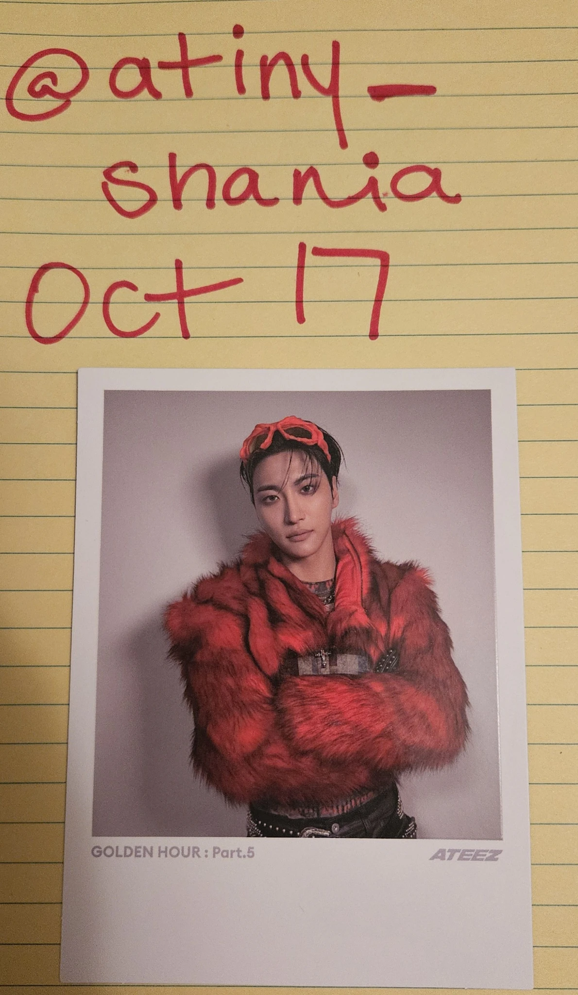 ATEEZ Seonghwa ATEEZ - Seonghwa - GOLDEN HOUR : Part.5 Album album photocard digipack version polaroid listing photo 1