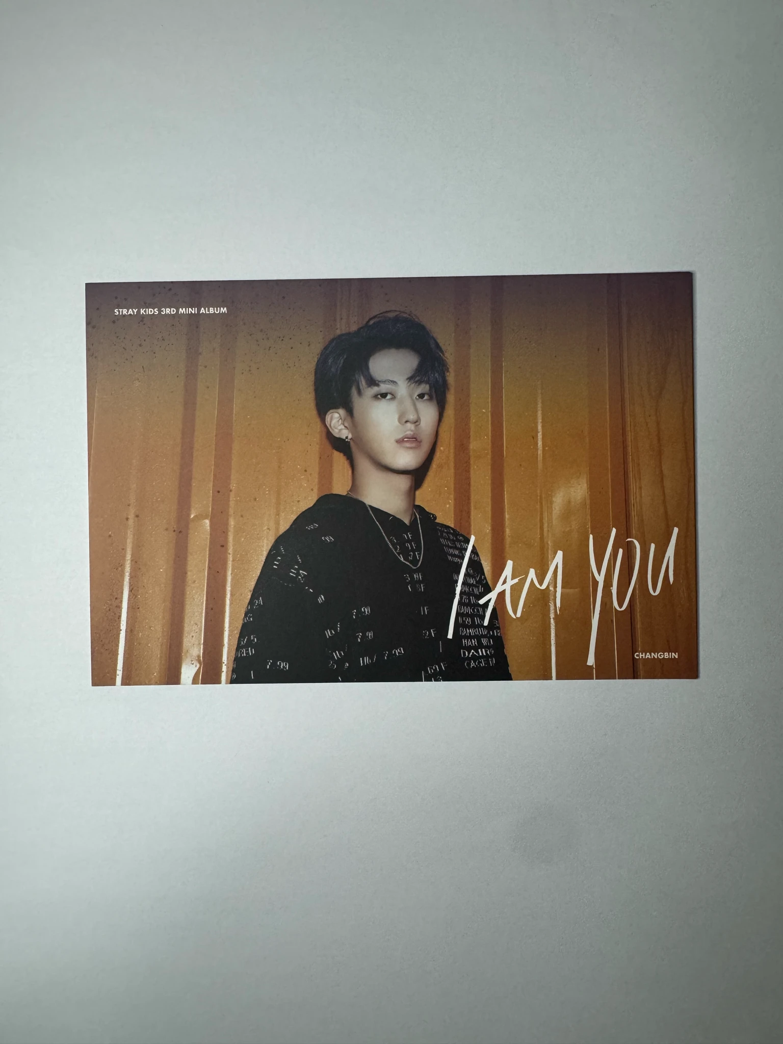 Stray Kids Changbin Stray Kids - Changbin - I am YOU Album postcard pre-order benefit (pob) version 1 listing photo 1