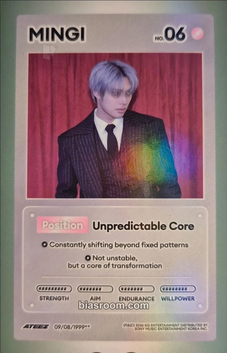 ATEEZ Mingi ATEEZ - Mingi - GOLDEN HOUR : Part.5 Album diary version album photocard character card holographic (hologram) listing photo 1