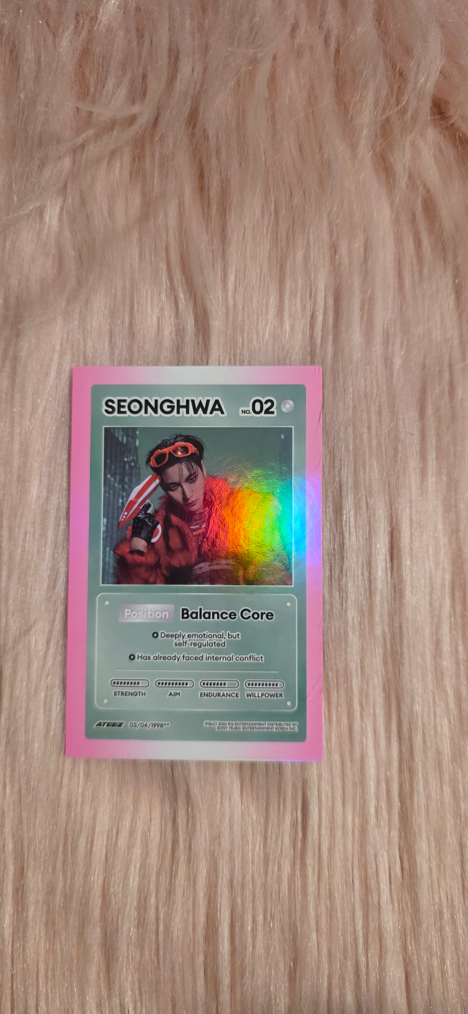 ATEEZ Seonghwa ATEEZ - Seonghwa - GOLDEN HOUR : Part.5 Album album inclusion Z version holographic (hologram) listing photo 1