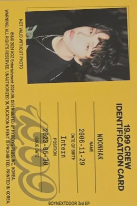 BOYNEXTDOOR Woonhak BOYNEXTDOOR - Woonhak - 19.99 Album id card listing photo 1
