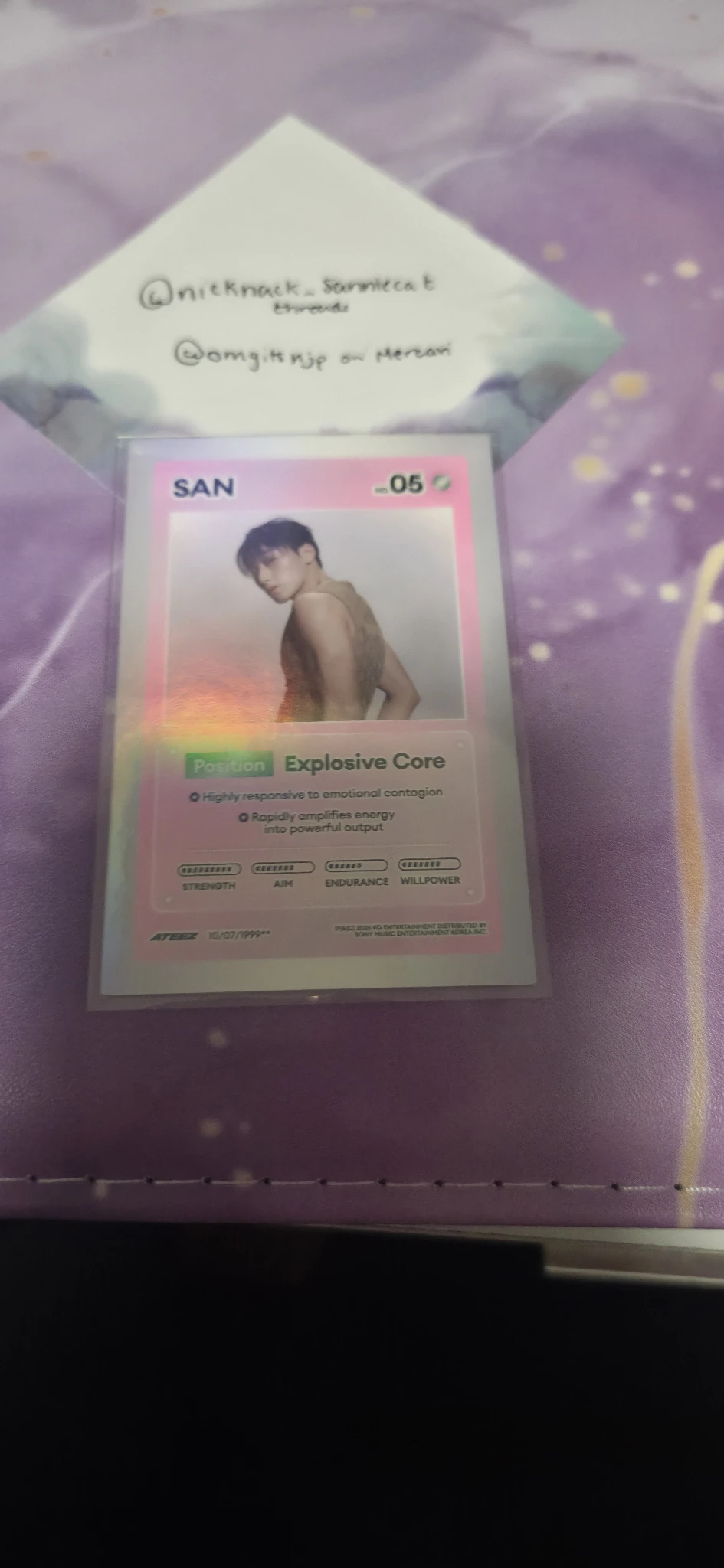 ATEEZ San ATEEZ - San - GOLDEN HOUR : Part.5 Album album photocard target version A version listing photo 1