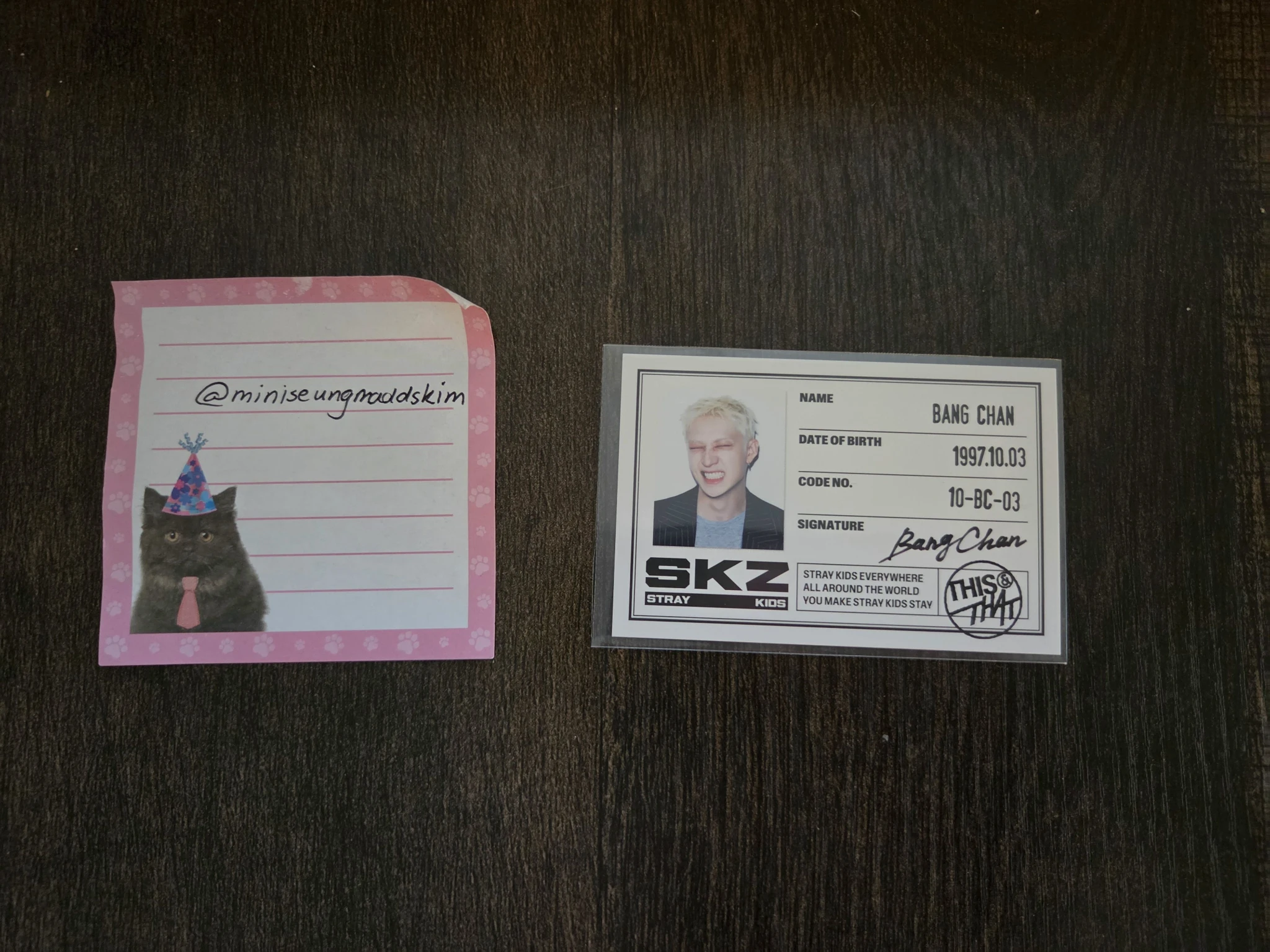 Stray Kids Bang Chan Stray Kids - Bang Chan - This & That Album id card this version album photocard listing photo 1