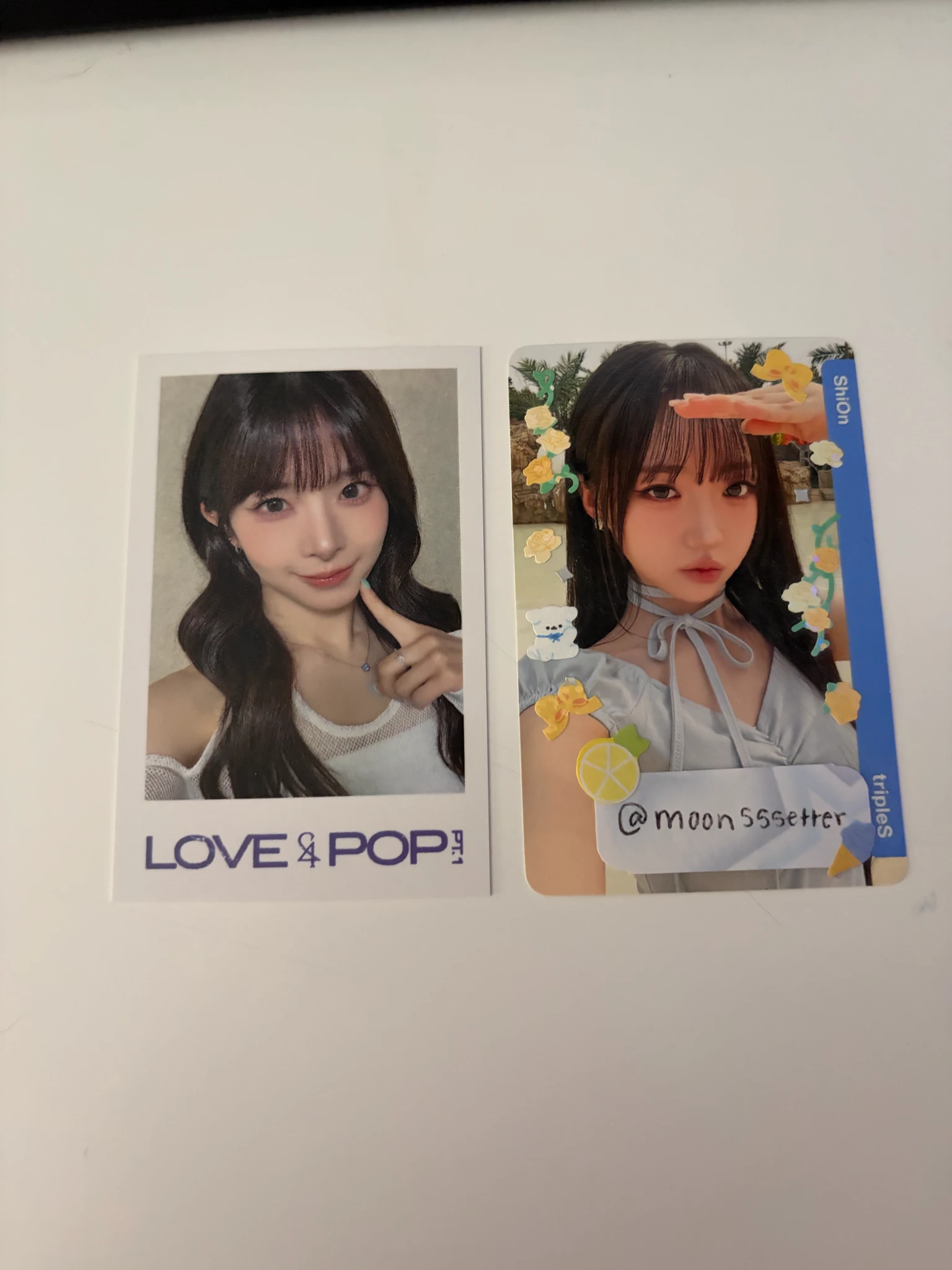 tripleS Kotone tripleS - Kotone - LOVE&POP pt.1 Album everline fansign round 2 polaroid listing photo 1
