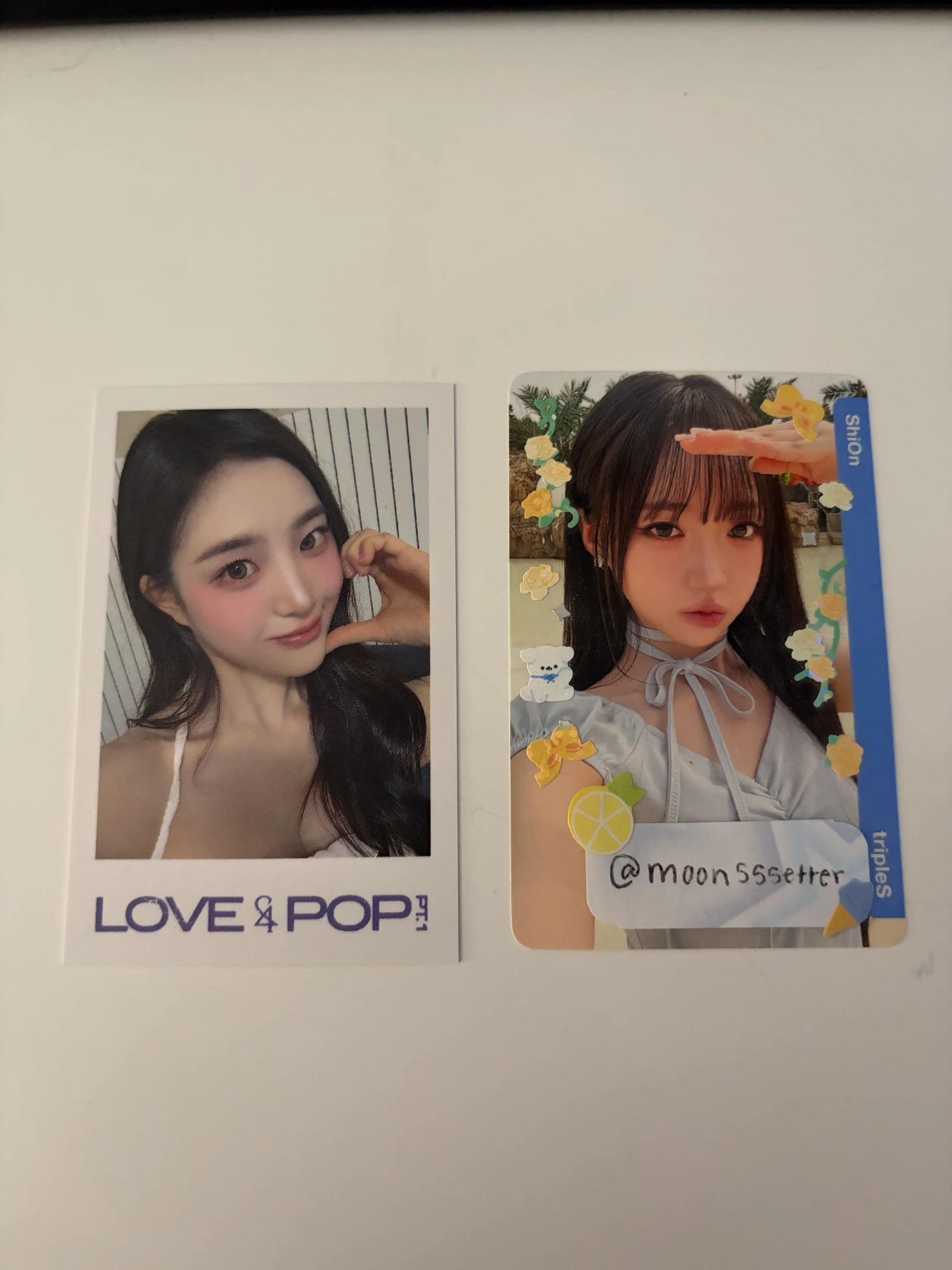 tripleS Jiyeon tripleS - Jiyeon - LOVE&POP pt.1 Album everline polaroid fansign listing photo 1