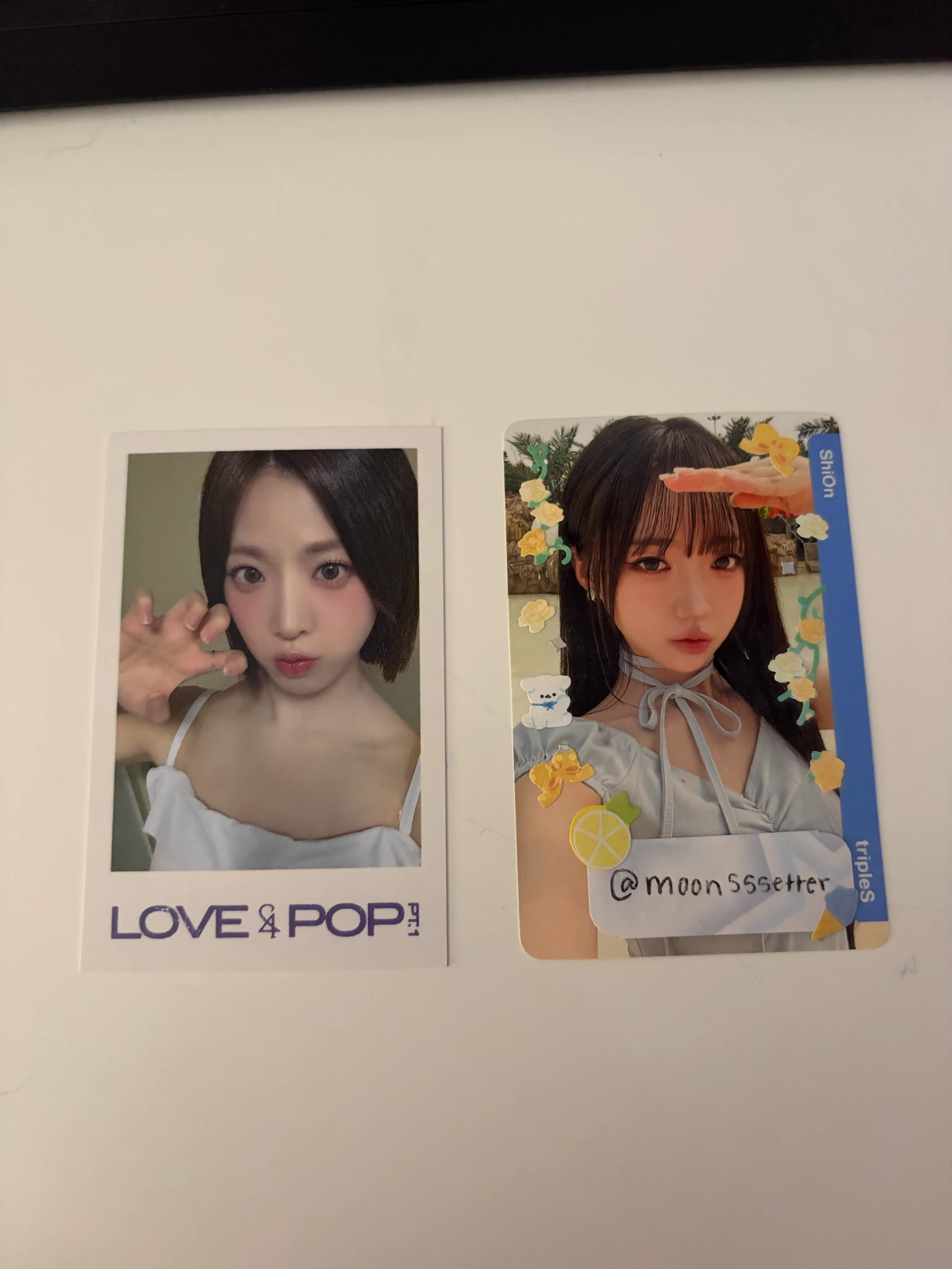 tripleS Nien tripleS - Nien - LOVE&POP pt.1 Album everline fansign round 2 polaroid listing photo 1