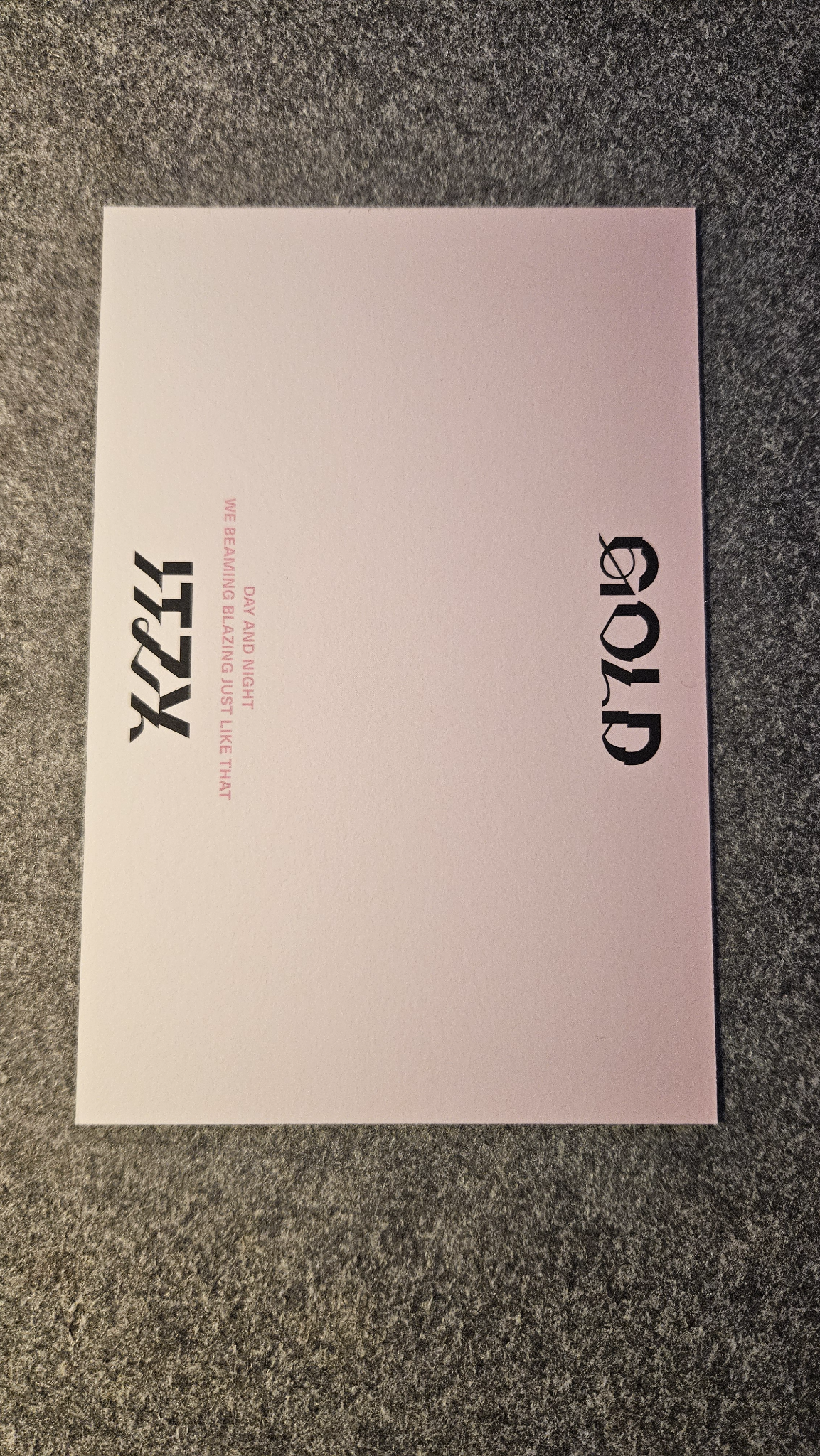 ITZY ITZY - GOLD Album album inclusion postcard standard version listing photo 2