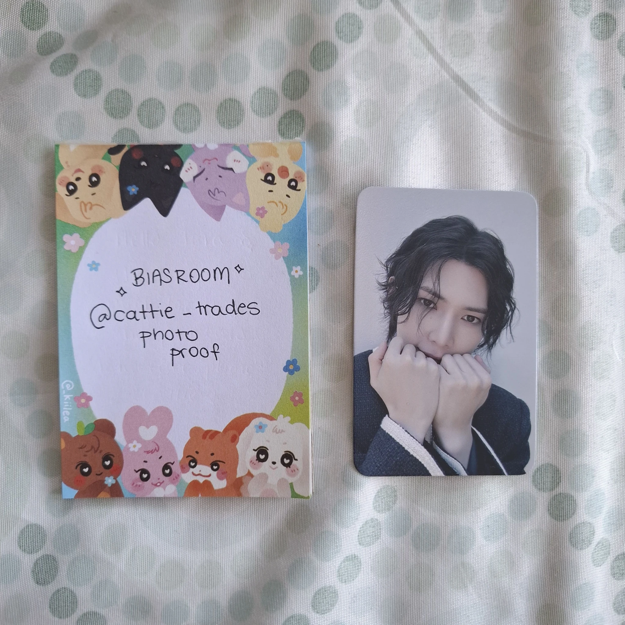 ATEEZ Yeosang ATEEZ - Yeosang - Golden Hour : Part.3 Album dear my muse (dmm) pre-order benefit (pob) lucky draw double-sided listing photo 1