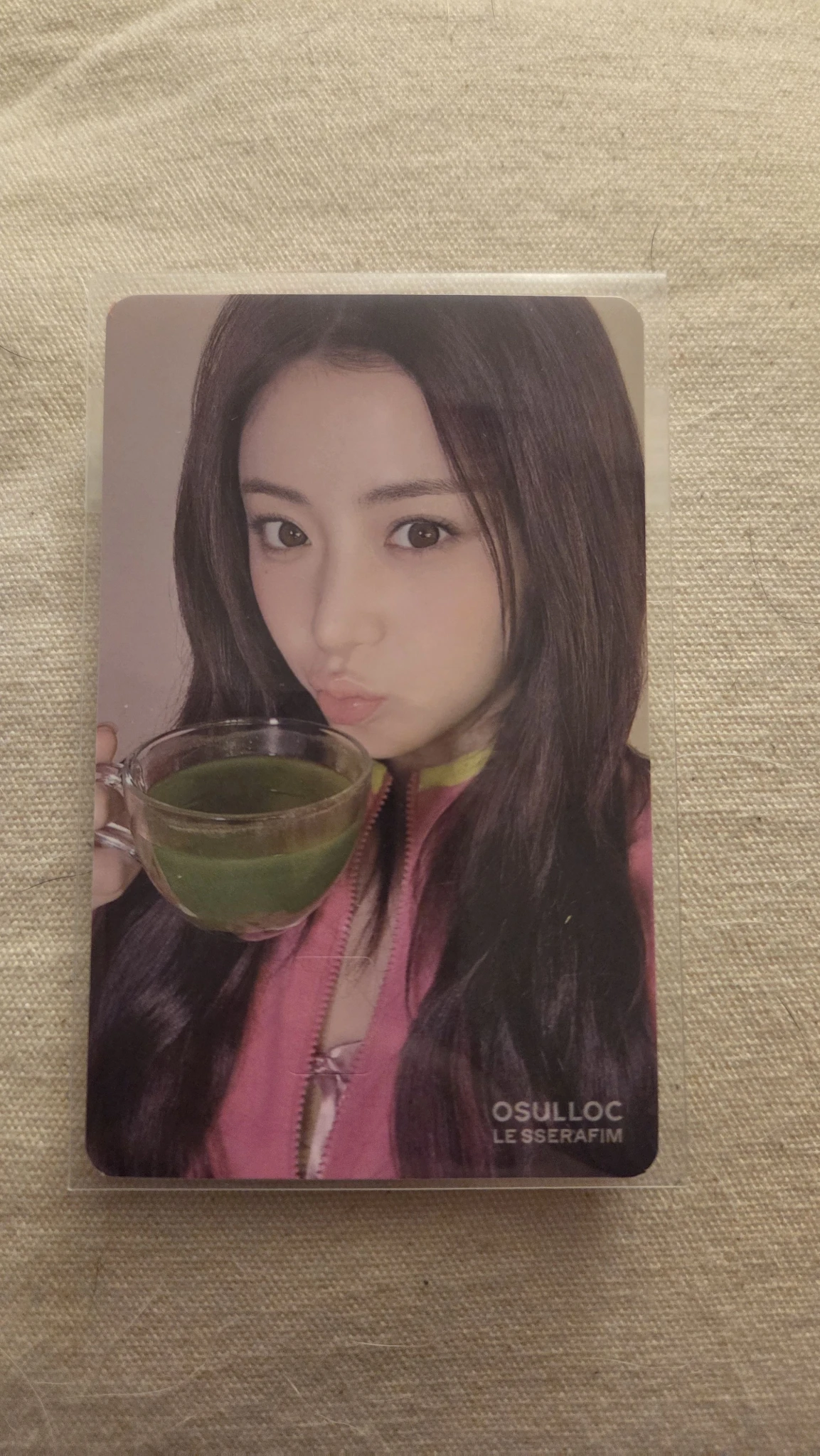LE SSERAFIM Huh Yunjin LE SSERAFIM - Huh Yunjin - PUREFLOW pt.1 Album brand collaboration matcha merch inclusion card sticker listing photo 1
