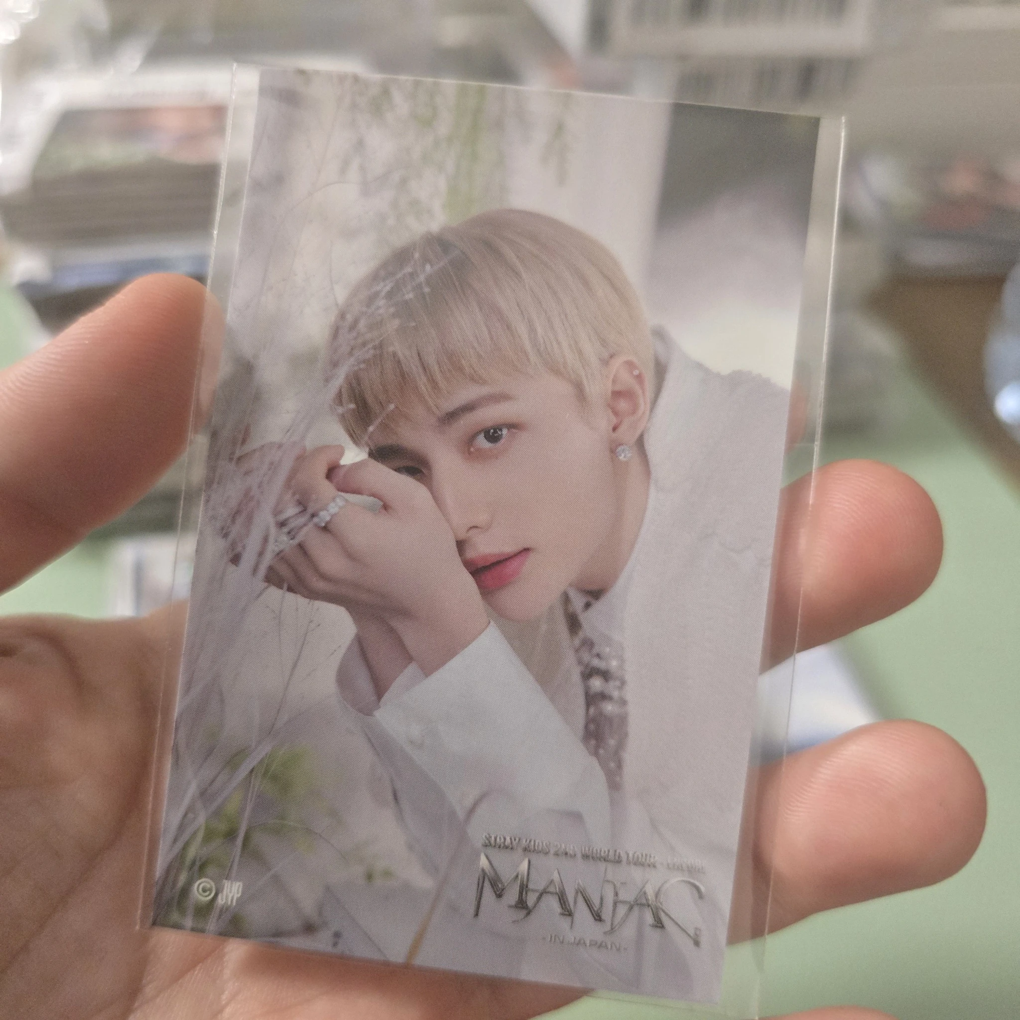 Stray Kids Hyunjin Stray Kids - Hyunjin - Maniac World Tour Event sticker jpfc (japan fanclub) lottery japan encore A version sticker card supplemental listing photo 1