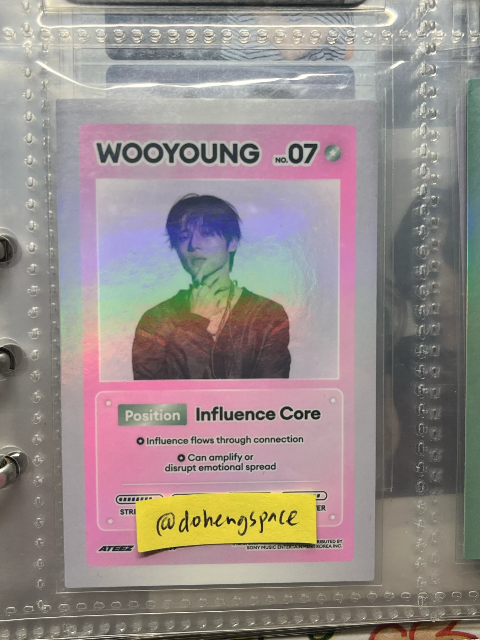 ATEEZ Wooyoung ATEEZ - Wooyoung - GOLDEN HOUR : Part.5 Album album photocard A version character card listing photo 1
