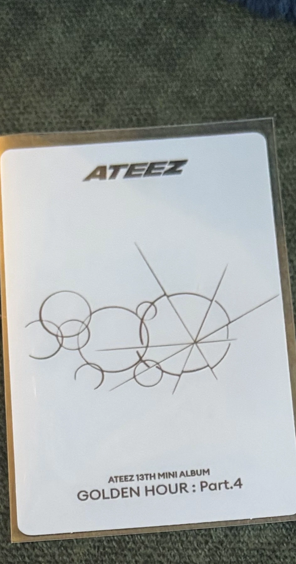 ATEEZ Wooyoung ATEEZ - Wooyoung - Golden Hour : Part.4 Album pob (pre-order benefit) toktoq listing photo 2
