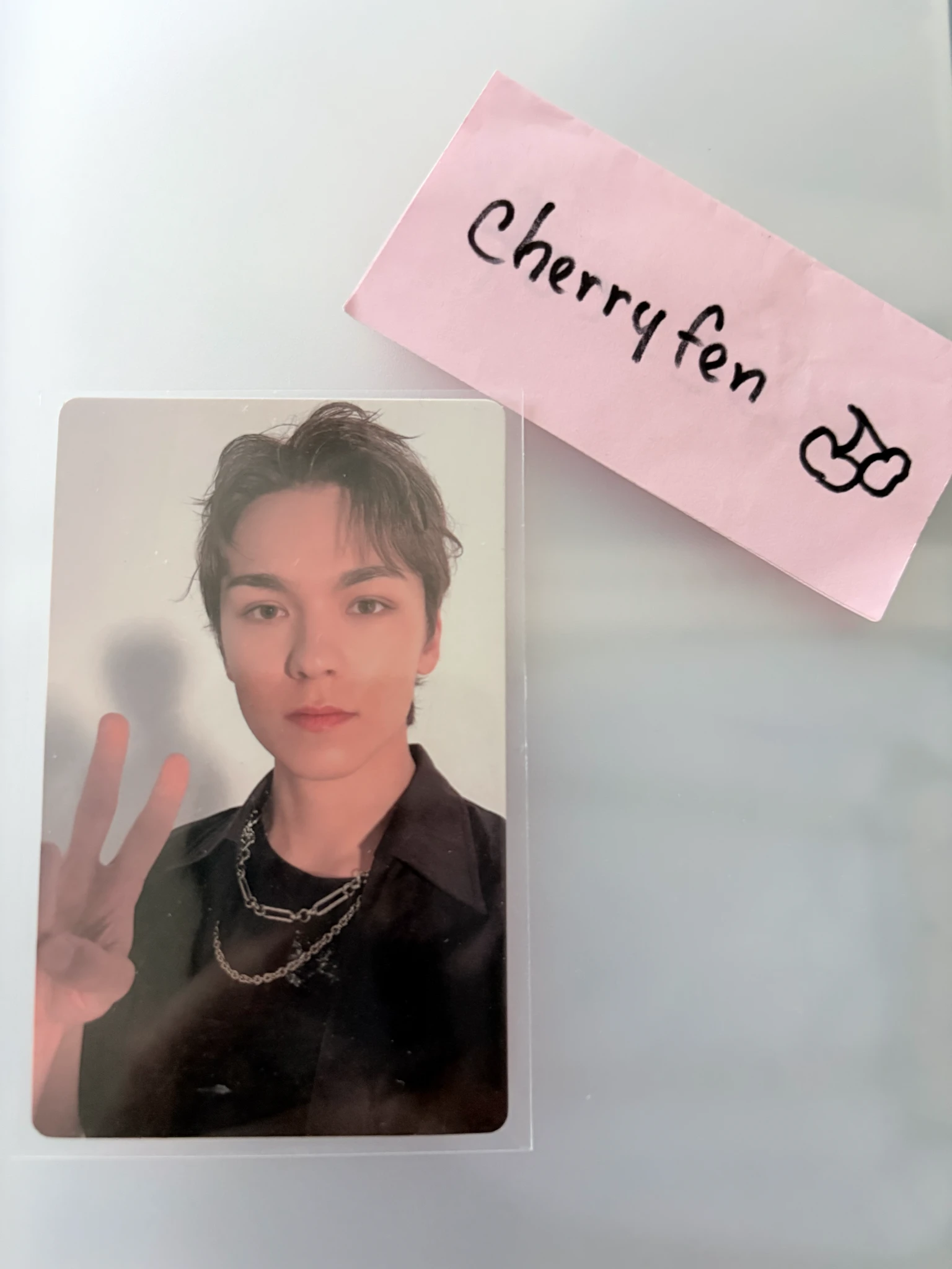 SEVENTEEN Vernon SEVENTEEN - Vernon - Spill the Feels Album weverse global shop (wvg) carat version postcard supplemental pob (pre-order benefit) listing photo 1