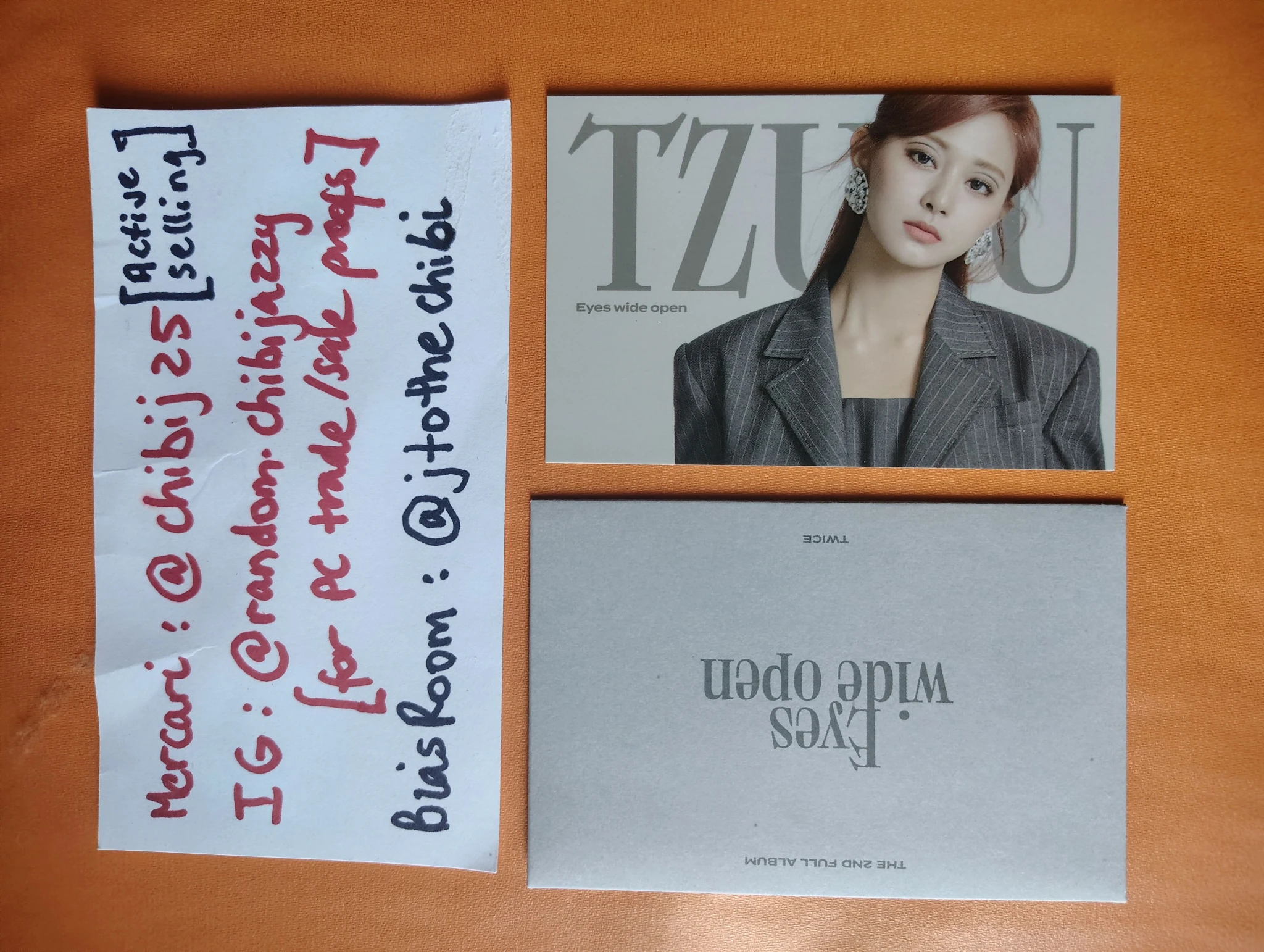 TWICE Tzuyu TWICE - Tzuyu - Eyes Wide Open Album message card album inclusion horizontal listing photo 1