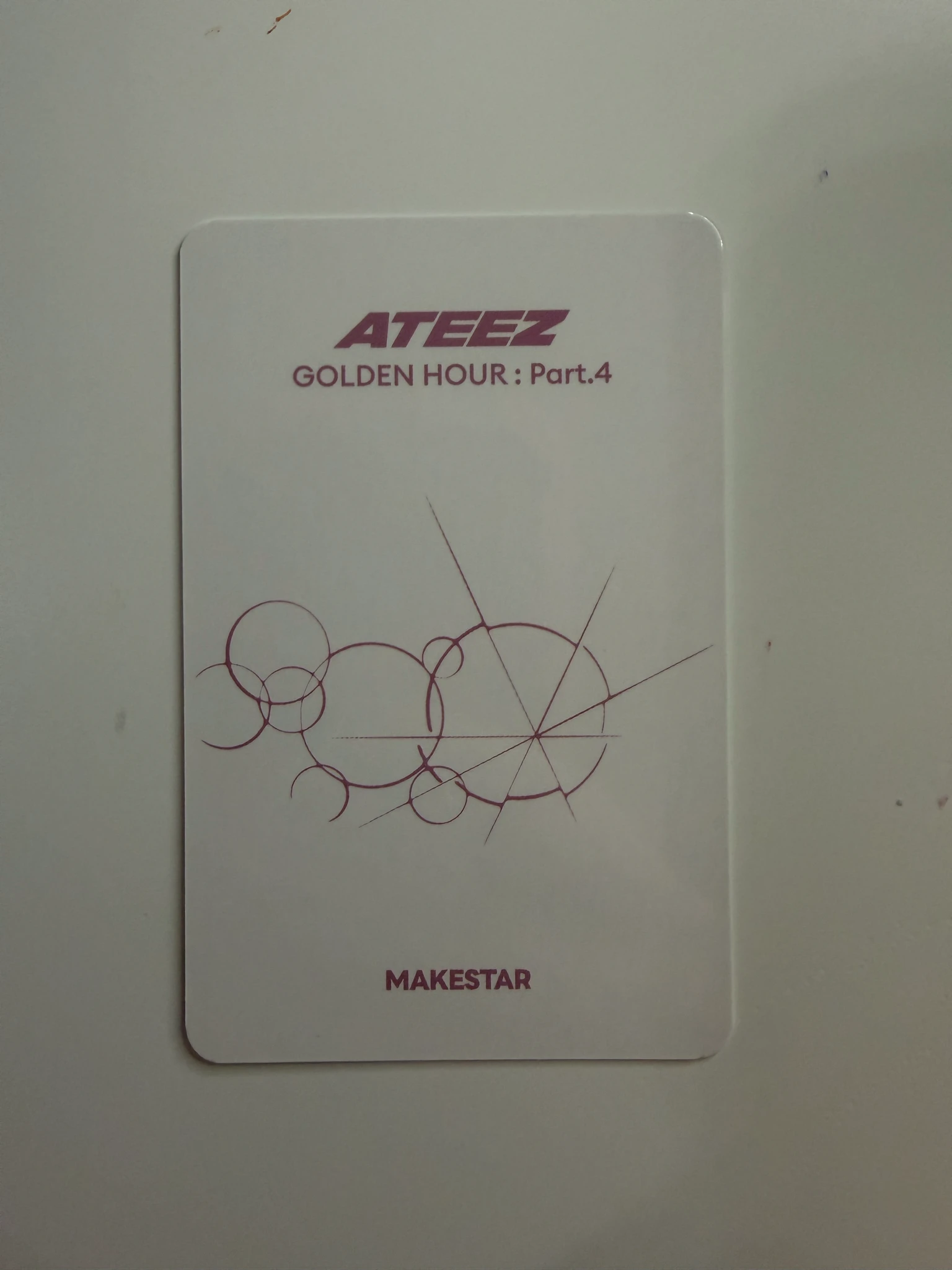ATEEZ Yunho ATEEZ - Yunho - Golden Hour : Part.4 Album makestar pob (pre-order benefit) fansign round 5 listing photo 2