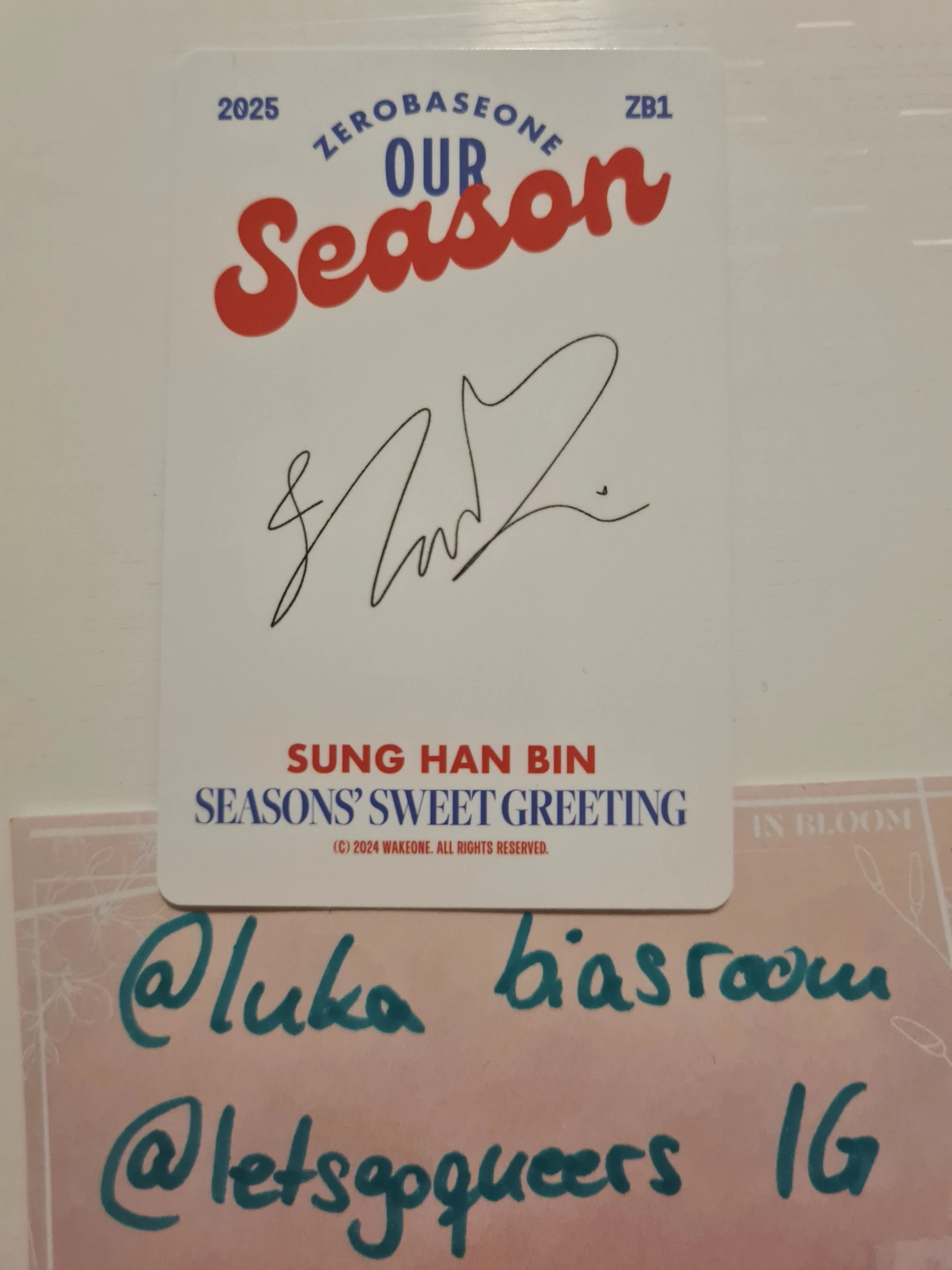ZEROBASEONE Hanbin ZEROBASEONE - Hanbin - 2025 SEASON'S GREETINGS [OUR Season] Other photocard set listing photo 2
