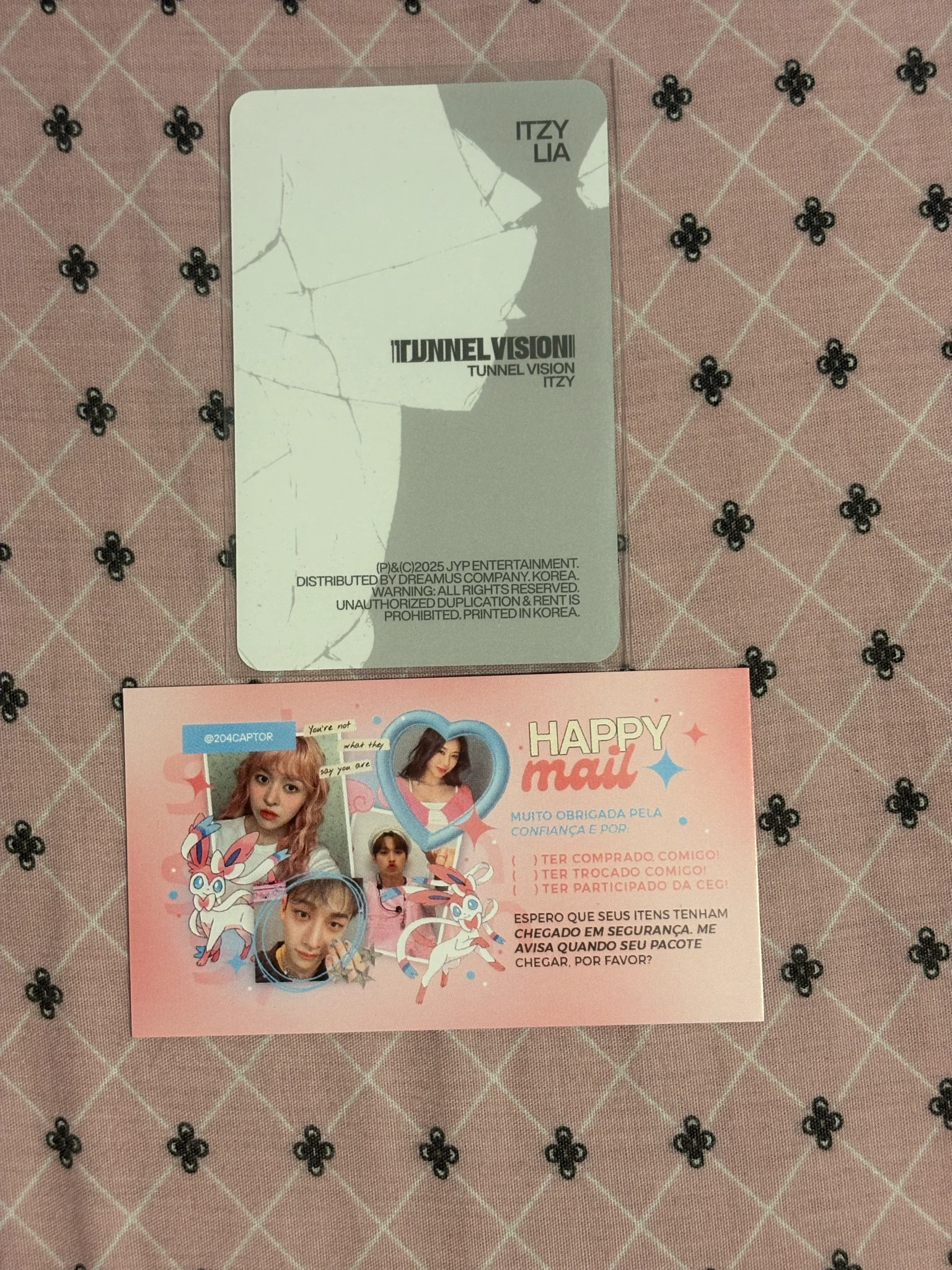 ITZY Lia ITZY - Lia - TUNNEL VISION Album special version pob (pre-order benefit) album photocard photocard set listing photo 2