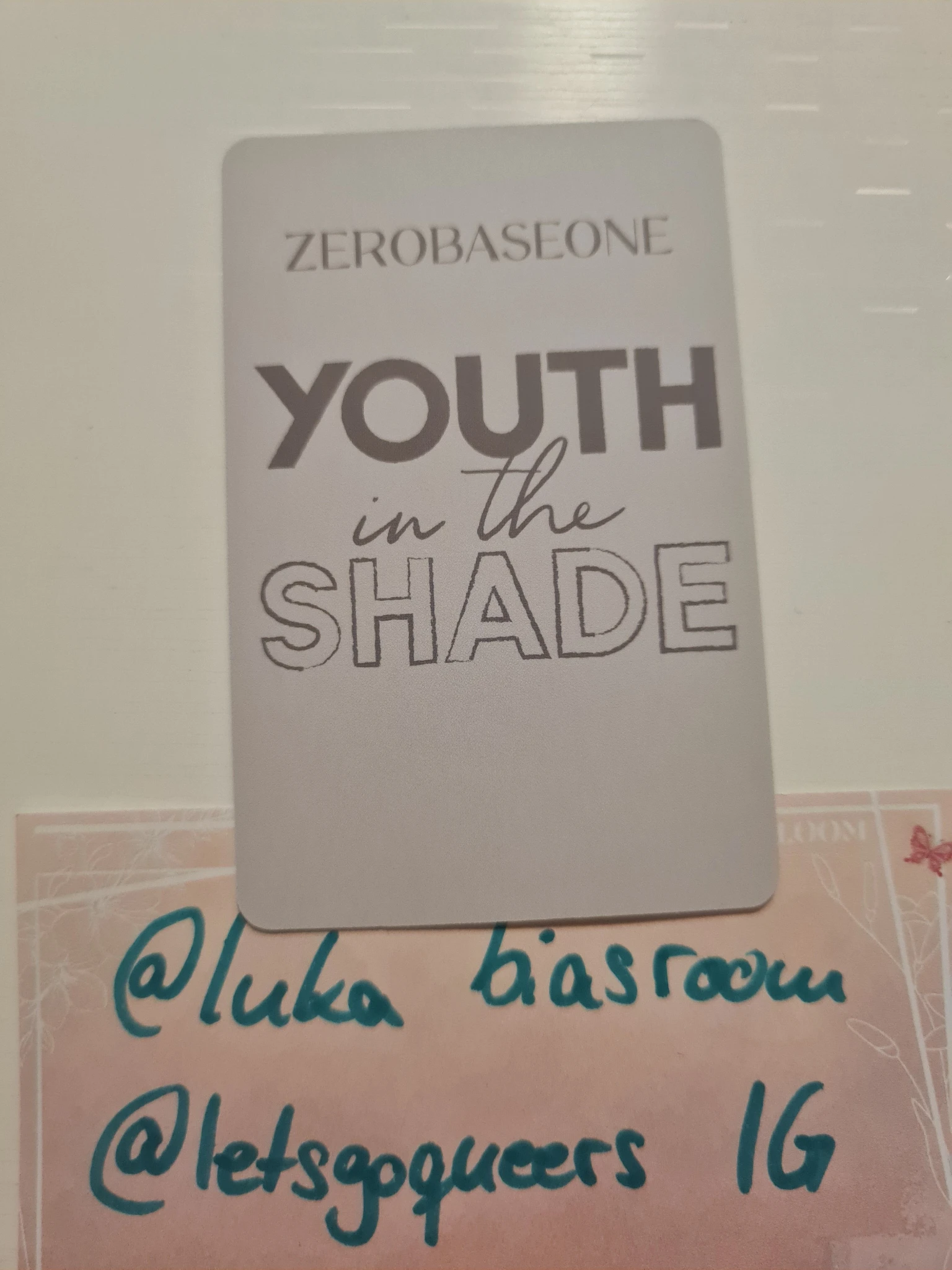 ZEROBASEONE Jiwoong ZEROBASEONE - Jiwoong - Youth in the Shade Album soundwave pob (pre-order benefit) listing photo 2