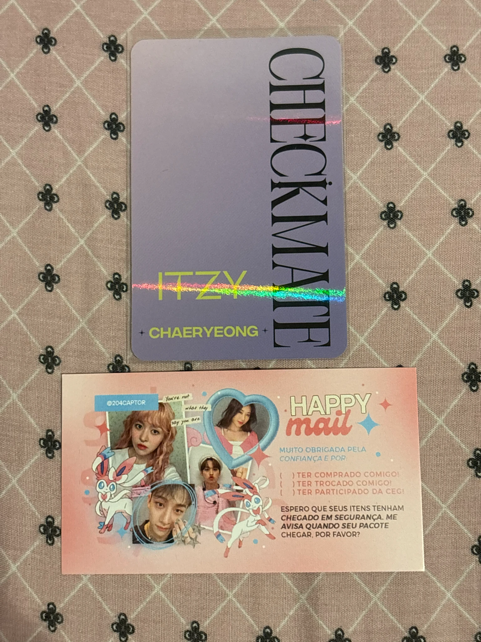 ITZY Chaeryeong ITZY - Chaeryeong - CHECKMATE Album soundwave pob (pre-order benefit) holographic (hologram) listing photo 2