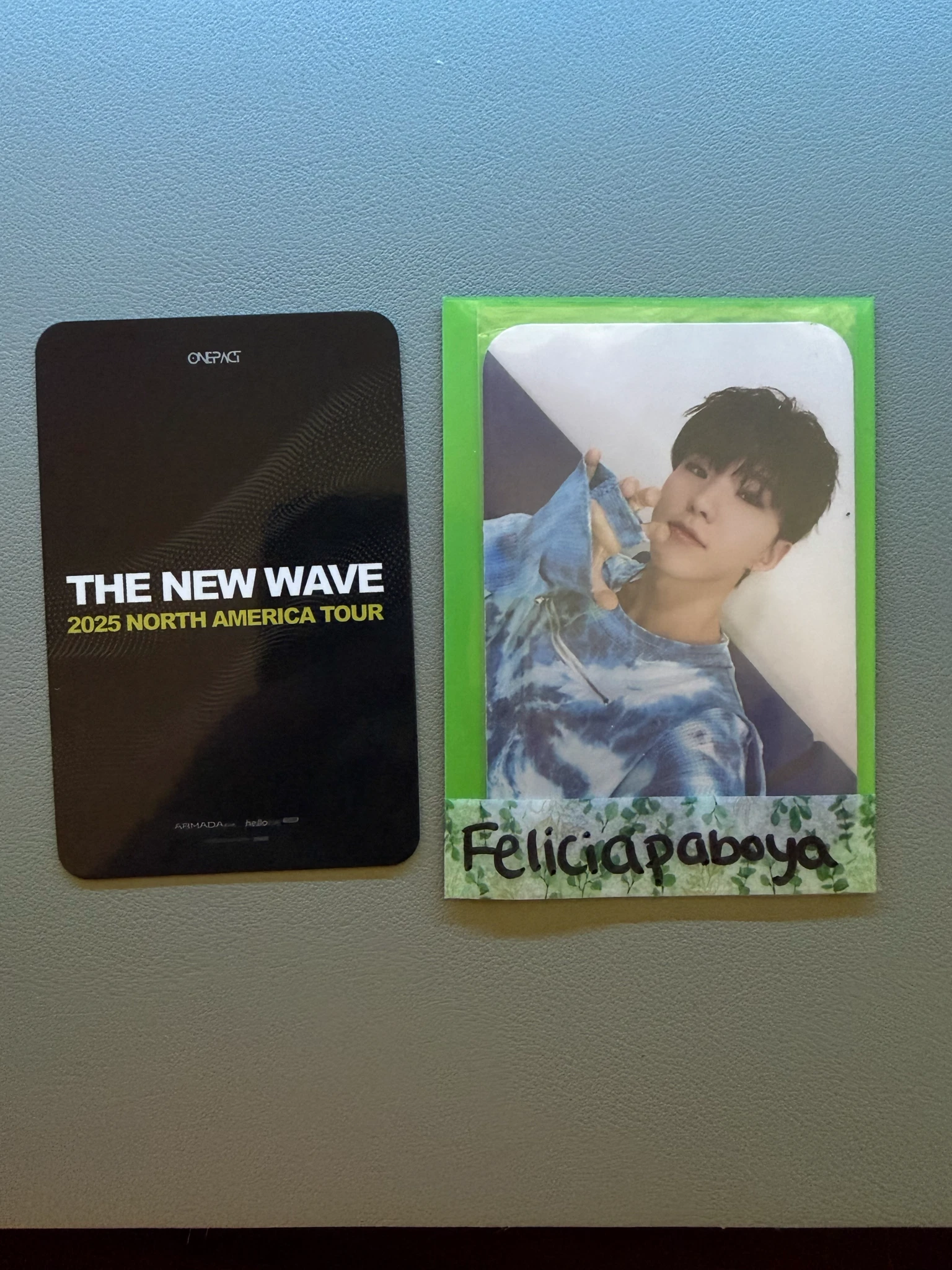 ONE PACT TAG ONE PACT - TAG - THE NEW WAVE: 2025 NORTH AMERICA TOUR Event merch photocard listing photo 2