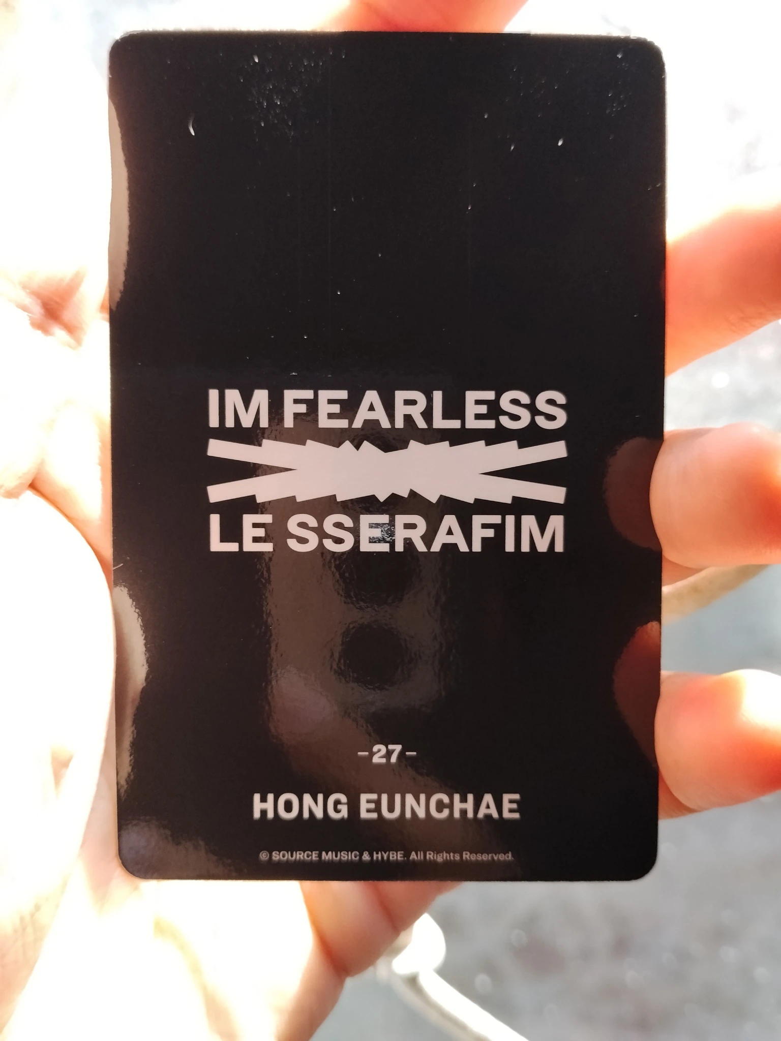 LE SSERAFIM Hong Eunchae LE SSERAFIM - Hong Eunchae - FEARLESS (Japanese Ver.) Album merch trading card listing photo 2