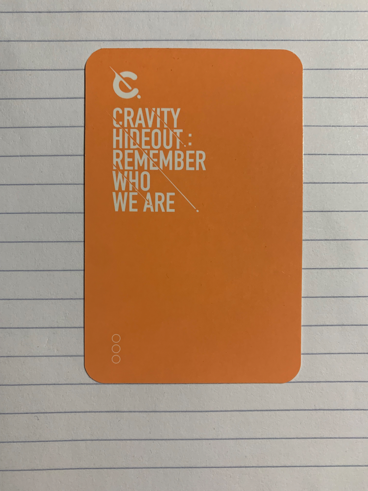 CRAVITY Wonjin CRAVITY - Wonjin - HIDEOUT: REMEMBER WHO WE ARE - SEASON 1 Album version 3 album photocard FPO listing photo 2