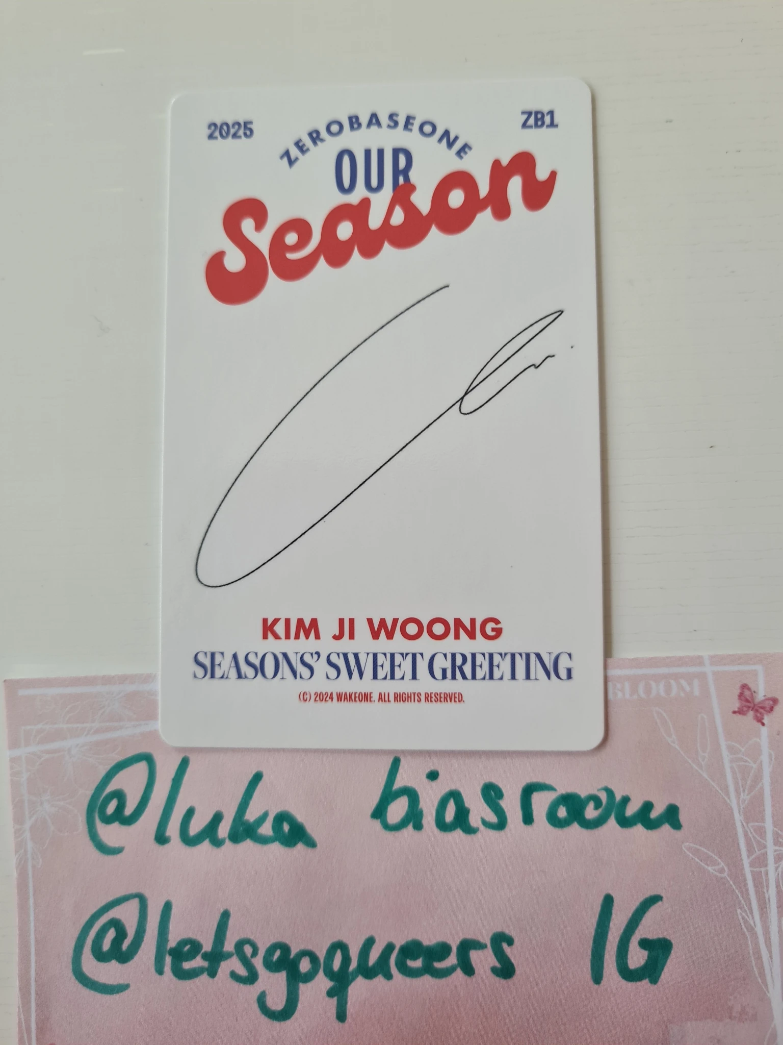 ZEROBASEONE Jiwoong ZEROBASEONE - Jiwoong - 2025 SEASON'S GREETINGS [OUR Season] Other photocard set season's greetings listing photo 2