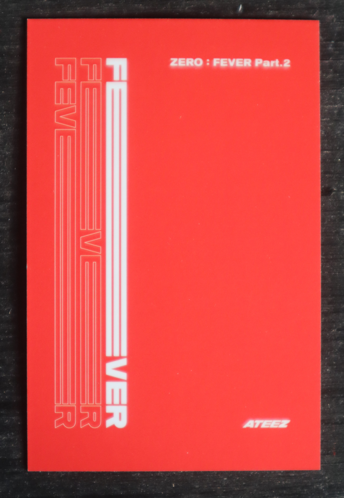 ATEEZ Hongjoong ATEEZ - Hongjoong - ZERO : FEVER Part.2 Album image card platform version A version listing photo 2