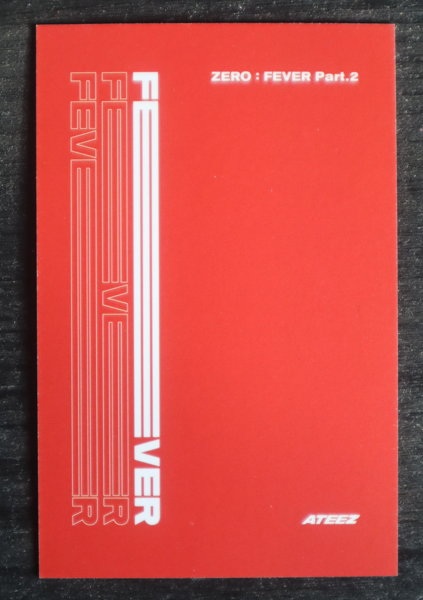 ATEEZ Seonghwa ATEEZ - Seonghwa - ZERO : FEVER Part.2 Album platform version A version image card listing photo 2