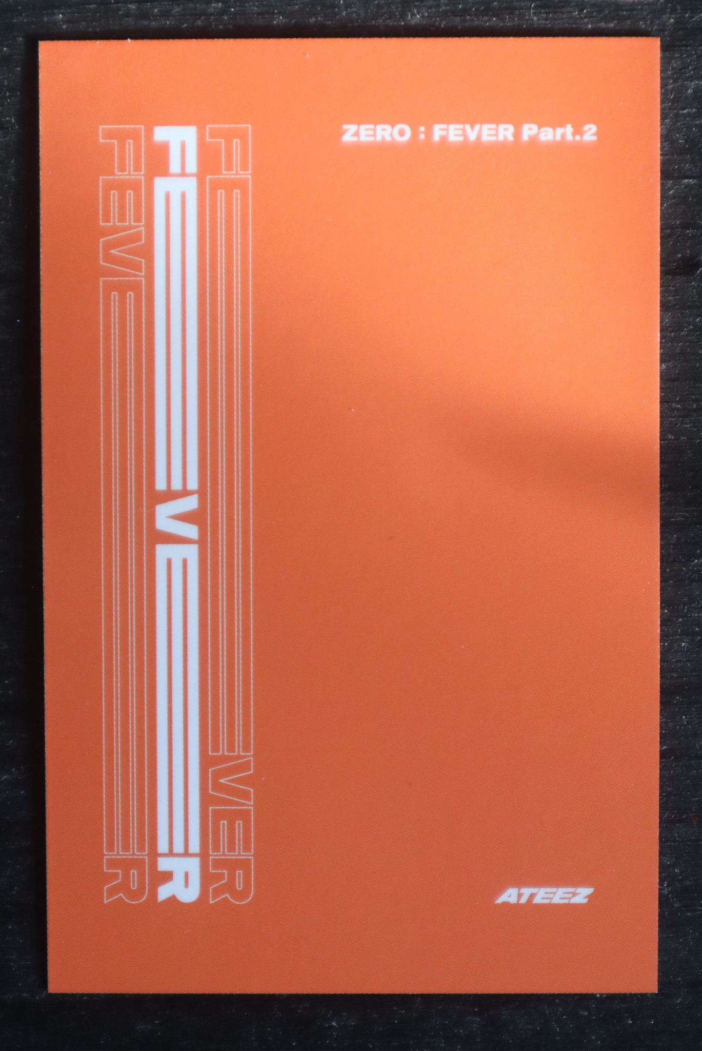 ATEEZ Wooyoung ATEEZ - Wooyoung - ZERO : FEVER Part.2 Album album photocard Platform Diary ver. image card listing photo 2